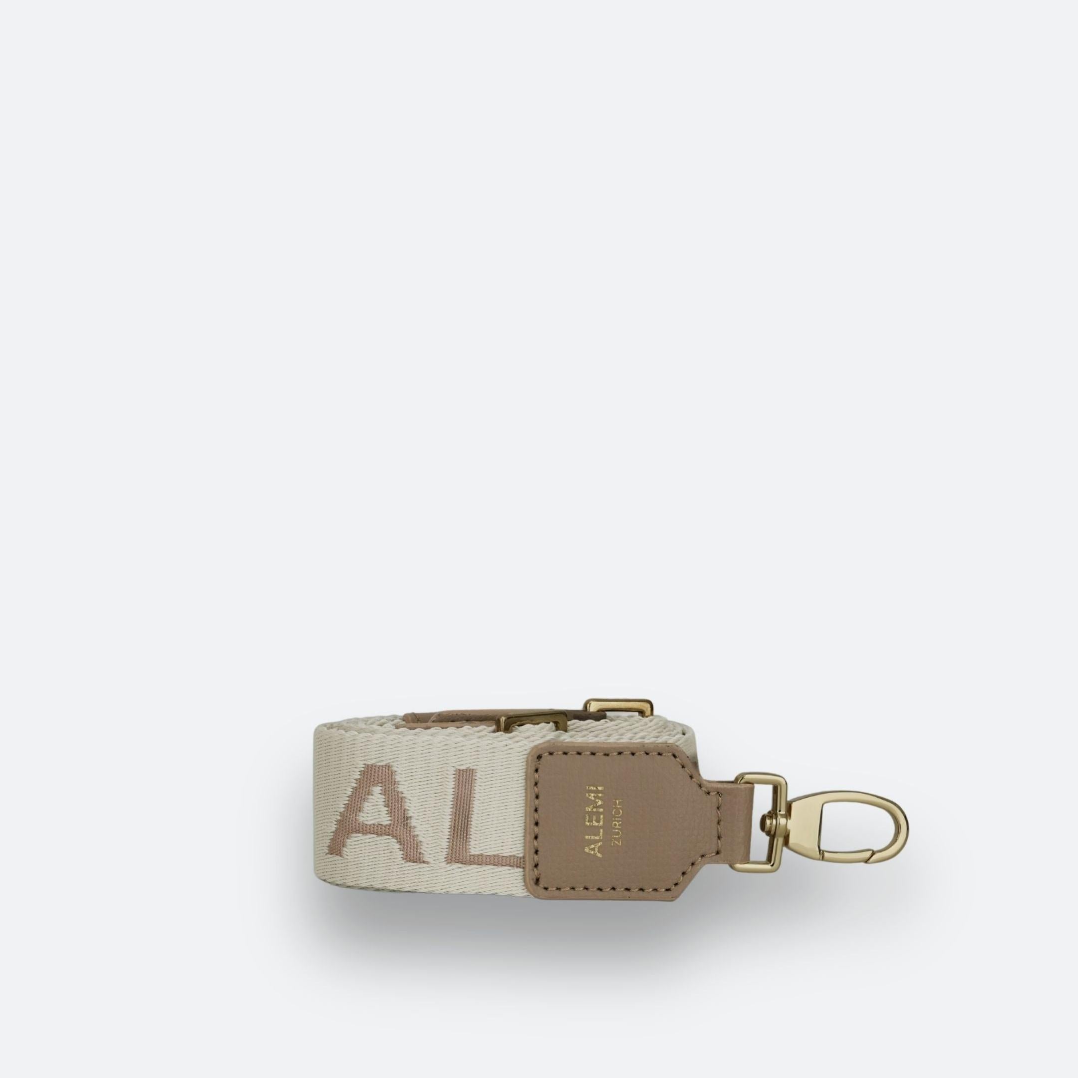 ALEMI Zurich | Adjustable Strap | Greige | Pebbled Leather | Front
