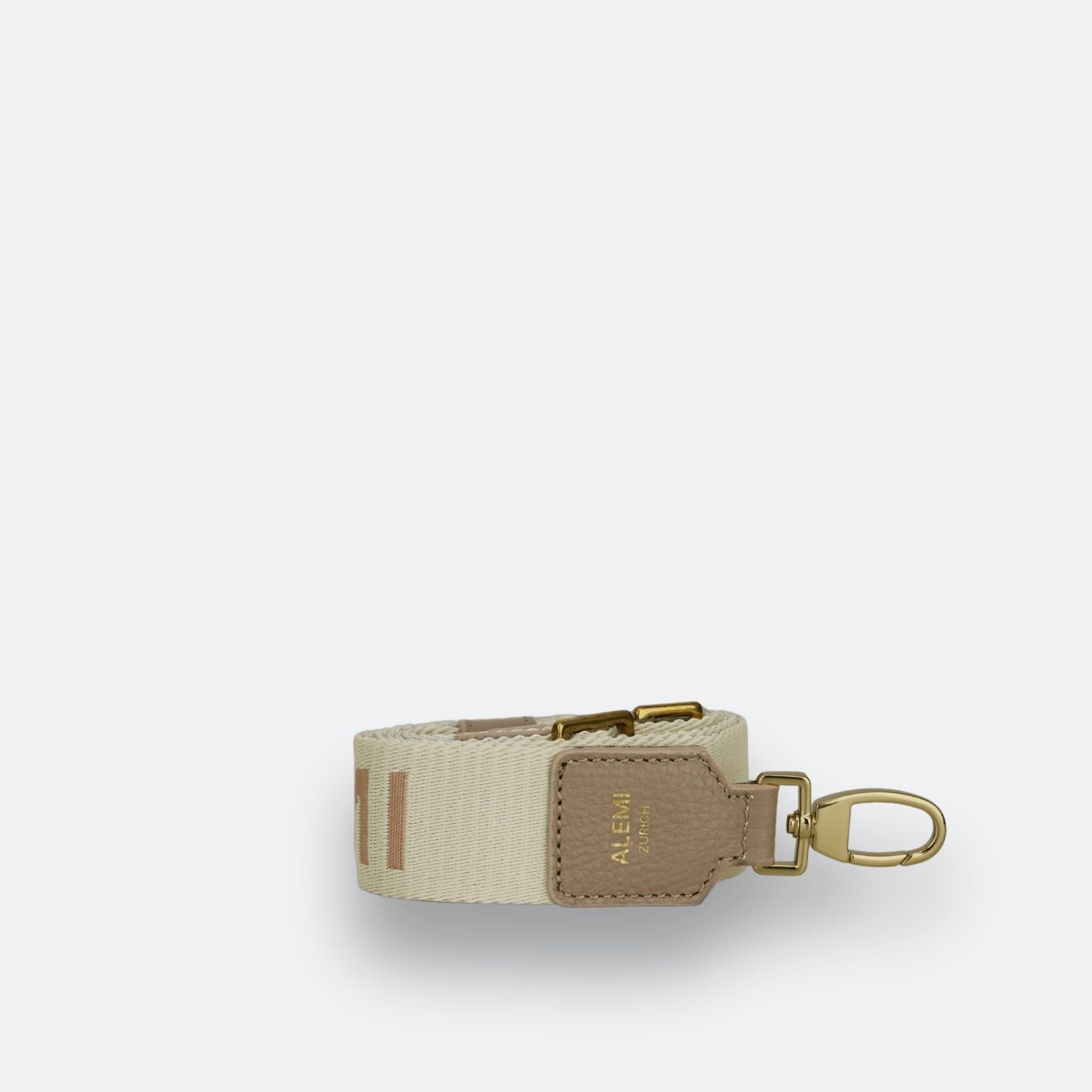 ALEMI Zurich | Adjustable Strap | Greige | Soft Grain Leather | Front