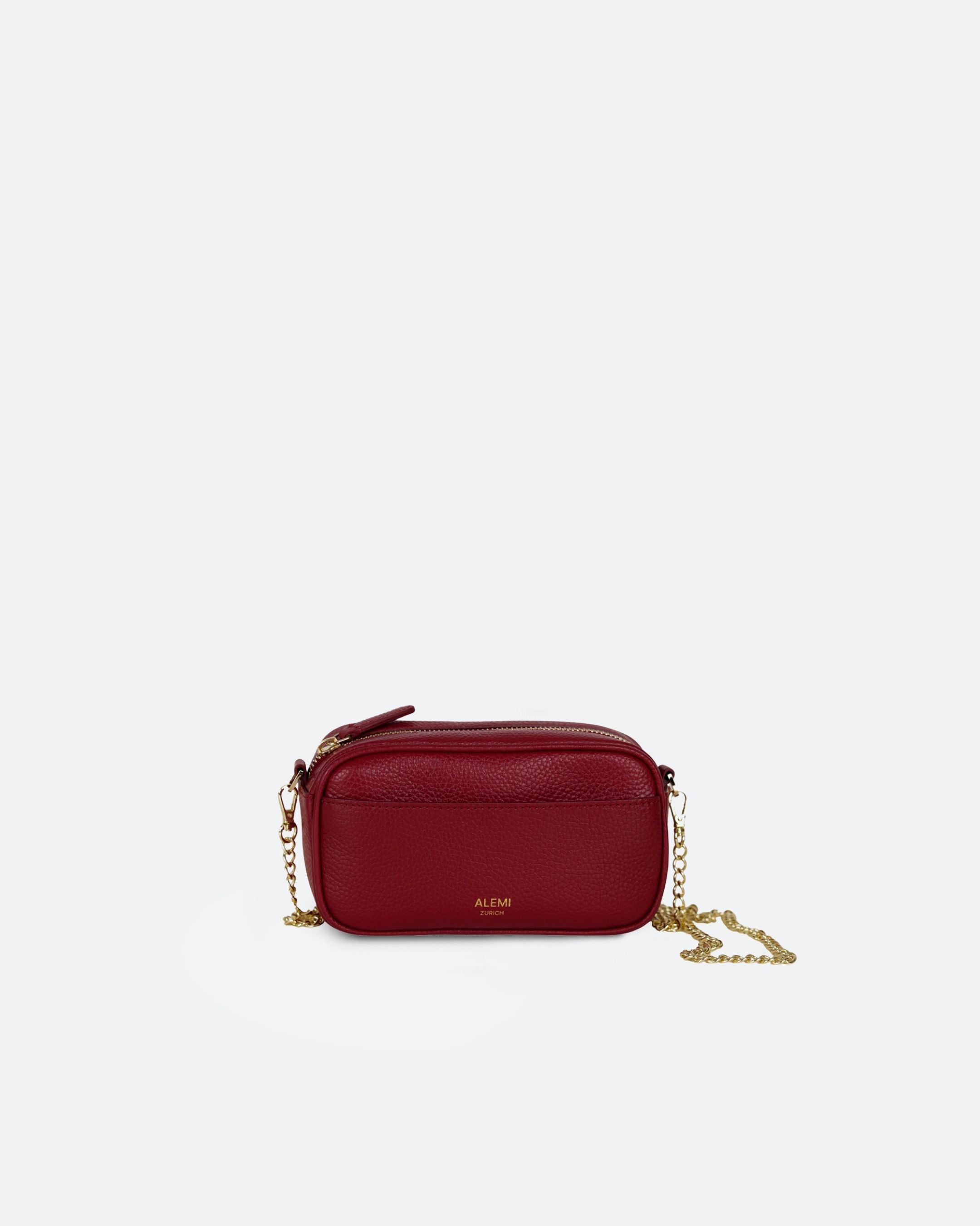 ALEMI Zurich | BELVOIR | Small Bag | Red | Soft Grain Leather | Bag front