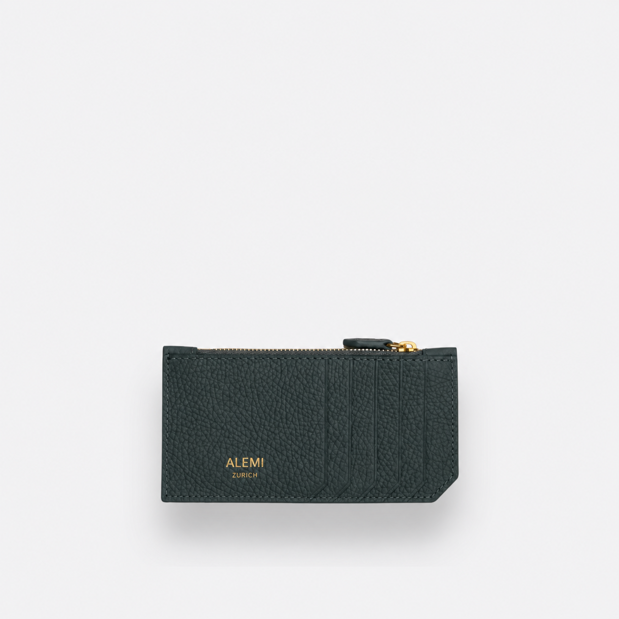 ALEMI Zurich | CARDHOLDER | Accessoires | Deep Teal (Limited Edition) | Soft Grain Leather | Front