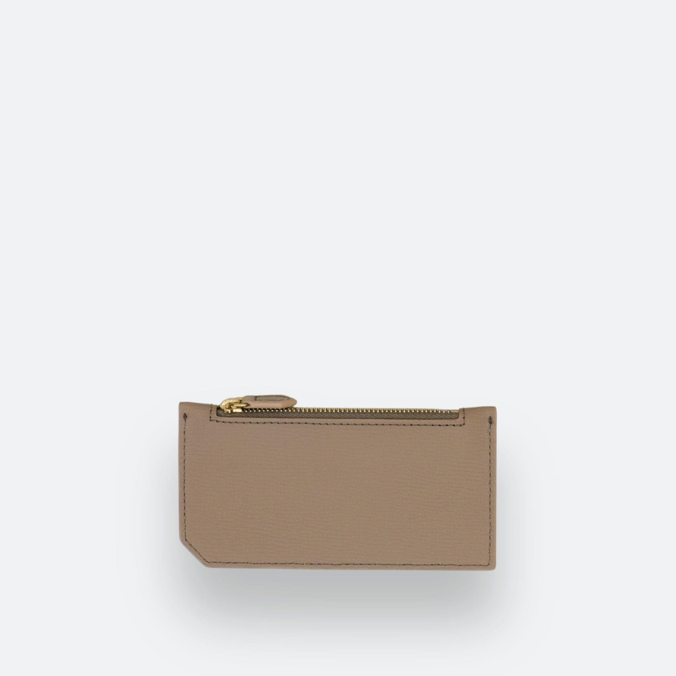 ALEMI Zurich | CARDHOLDER | Accessoires | Greige | Pebbled Leather | Back