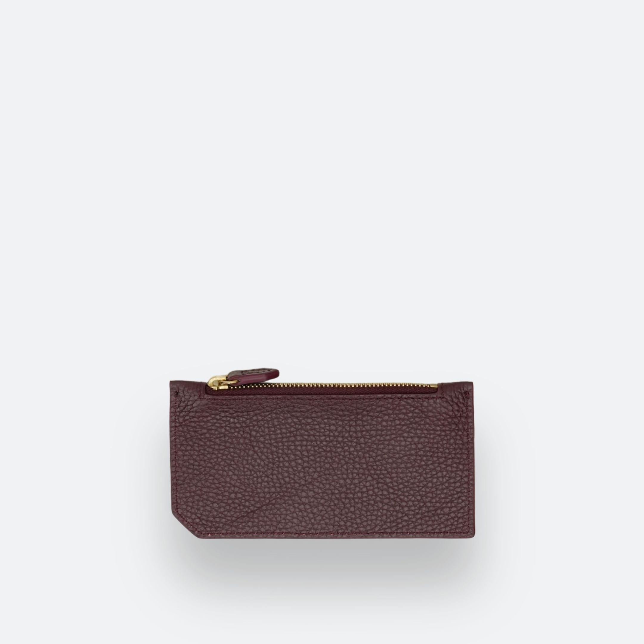 ALEMI Zurich | CARDHOLDER | Accessoires | Maroon Red | Soft Grain Leather | Back