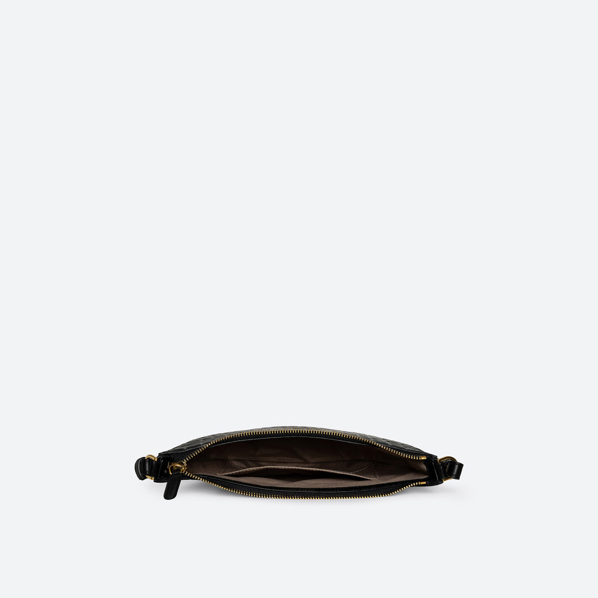 ALEMI Zurich | HELVETIA | Small Bag | Black | Croc-Embossed Leather | Bag inside