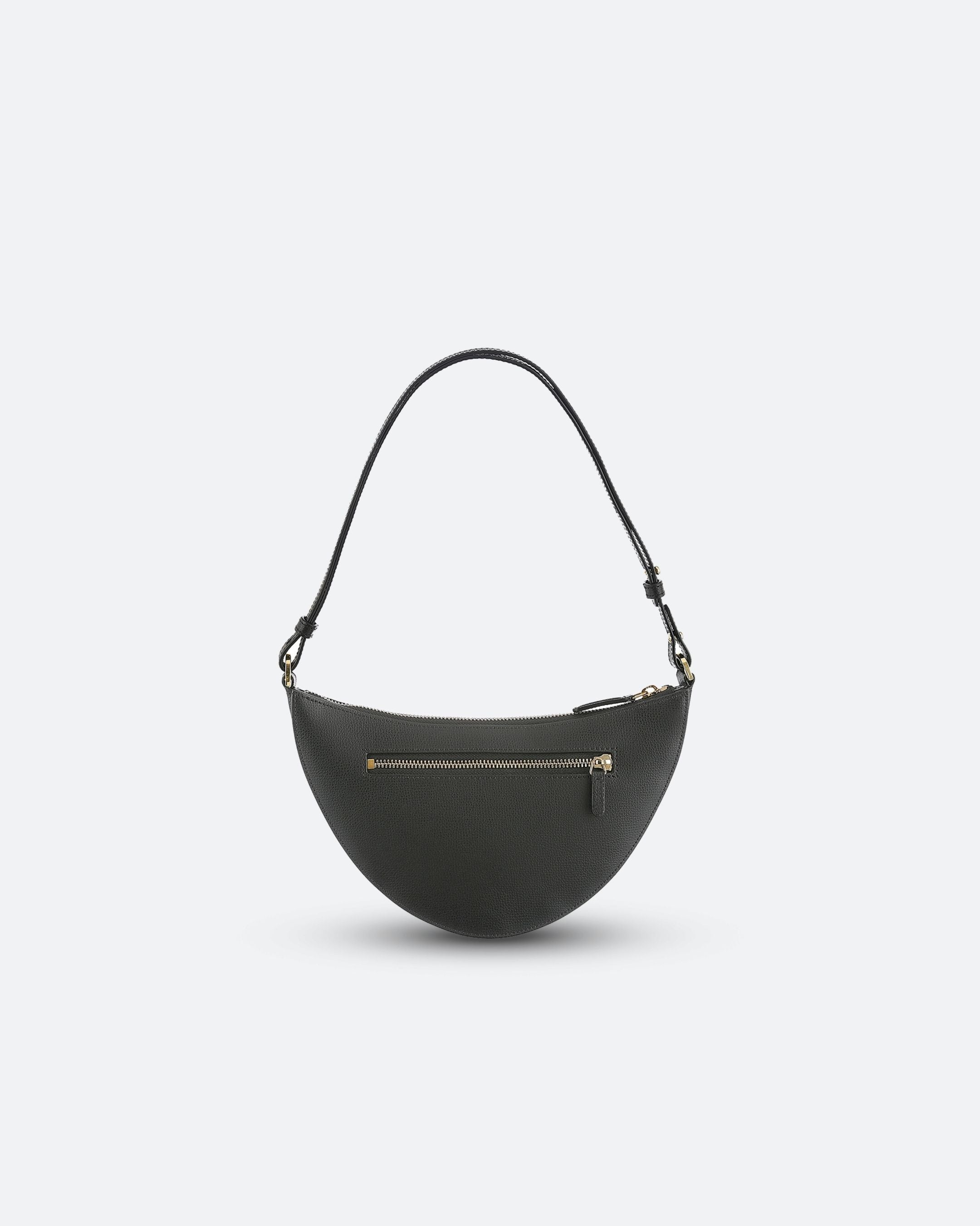 ALEMI Zurich | HELVETIA | Small Bag | Black | Pebbled Leather | Bag back
