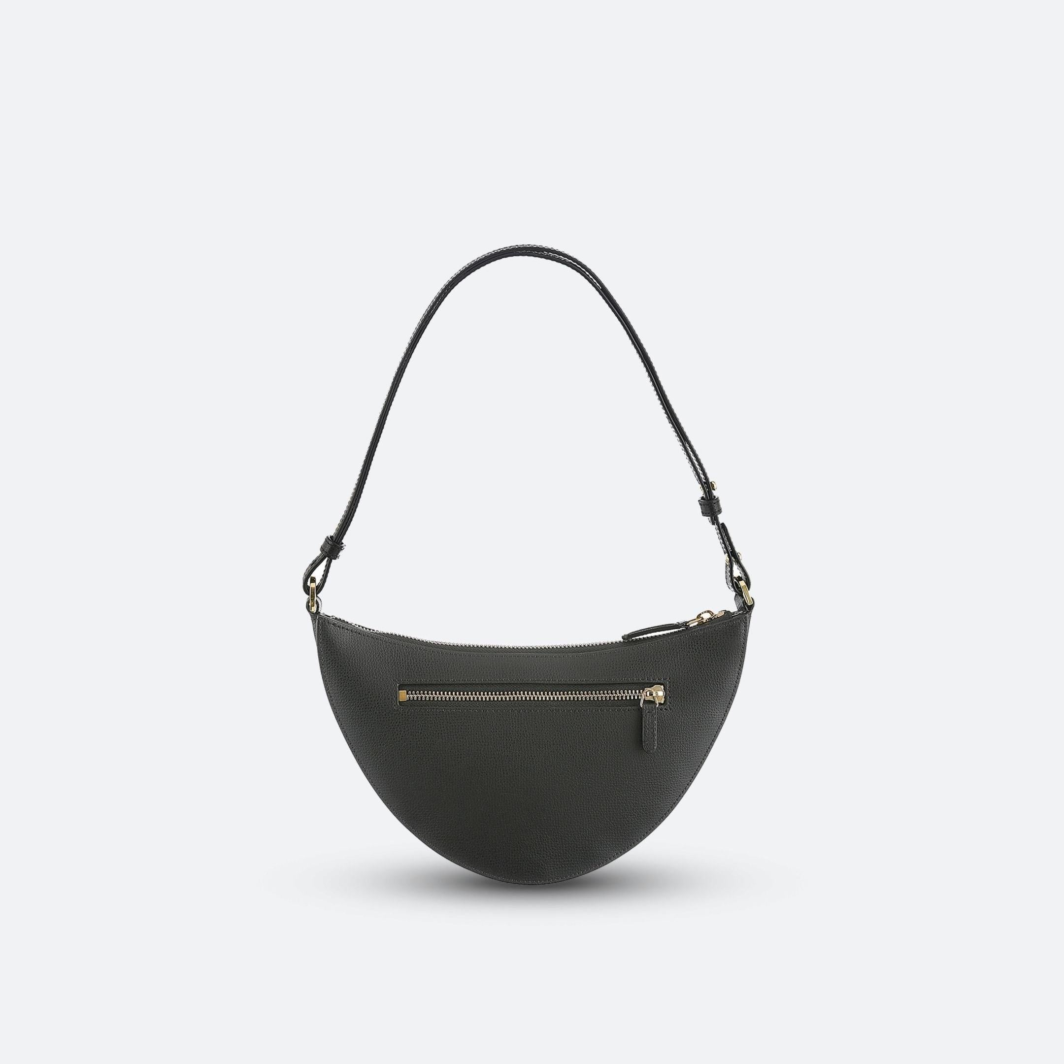 ALEMI Zurich | HELVETIA | Small Bag | Black | Pebbled Leather | Bag back