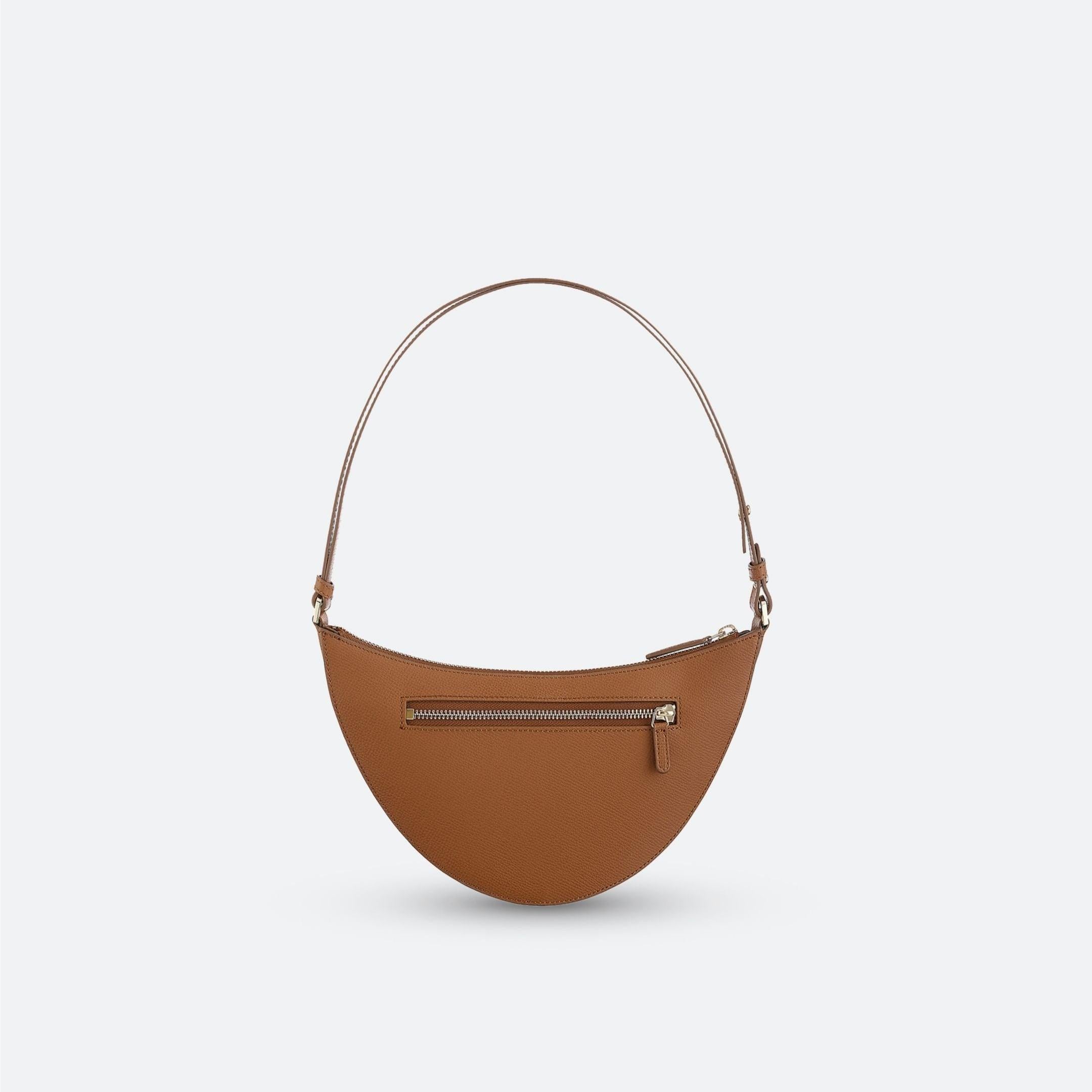 ALEMI Zurich | HELVETIA | Small Bag | Cognac | Pebbled Leather | Bag back