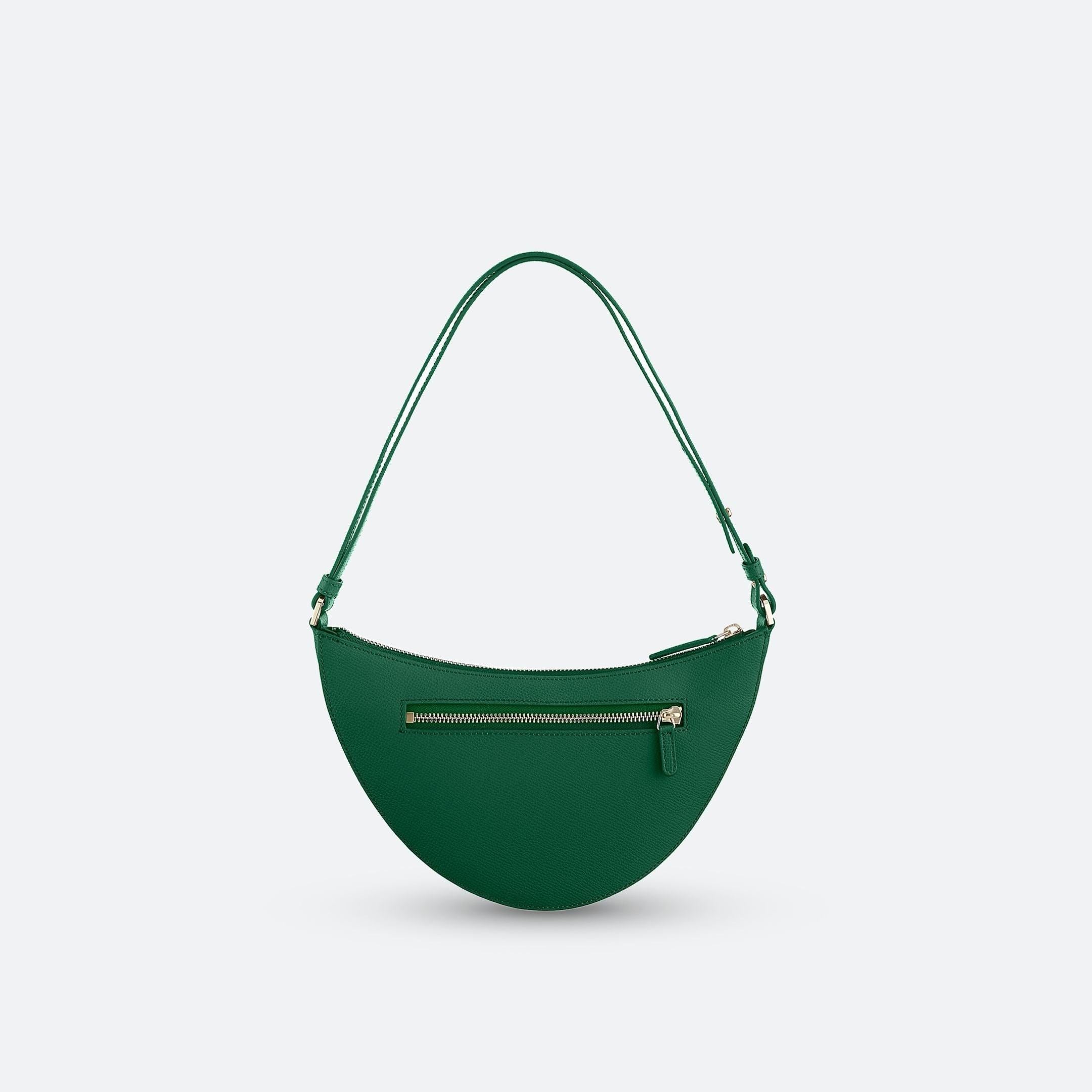 ALEMI Zurich | HELVETIA | Small Bag | Emerald Green | Saffiano Leather | Bag back