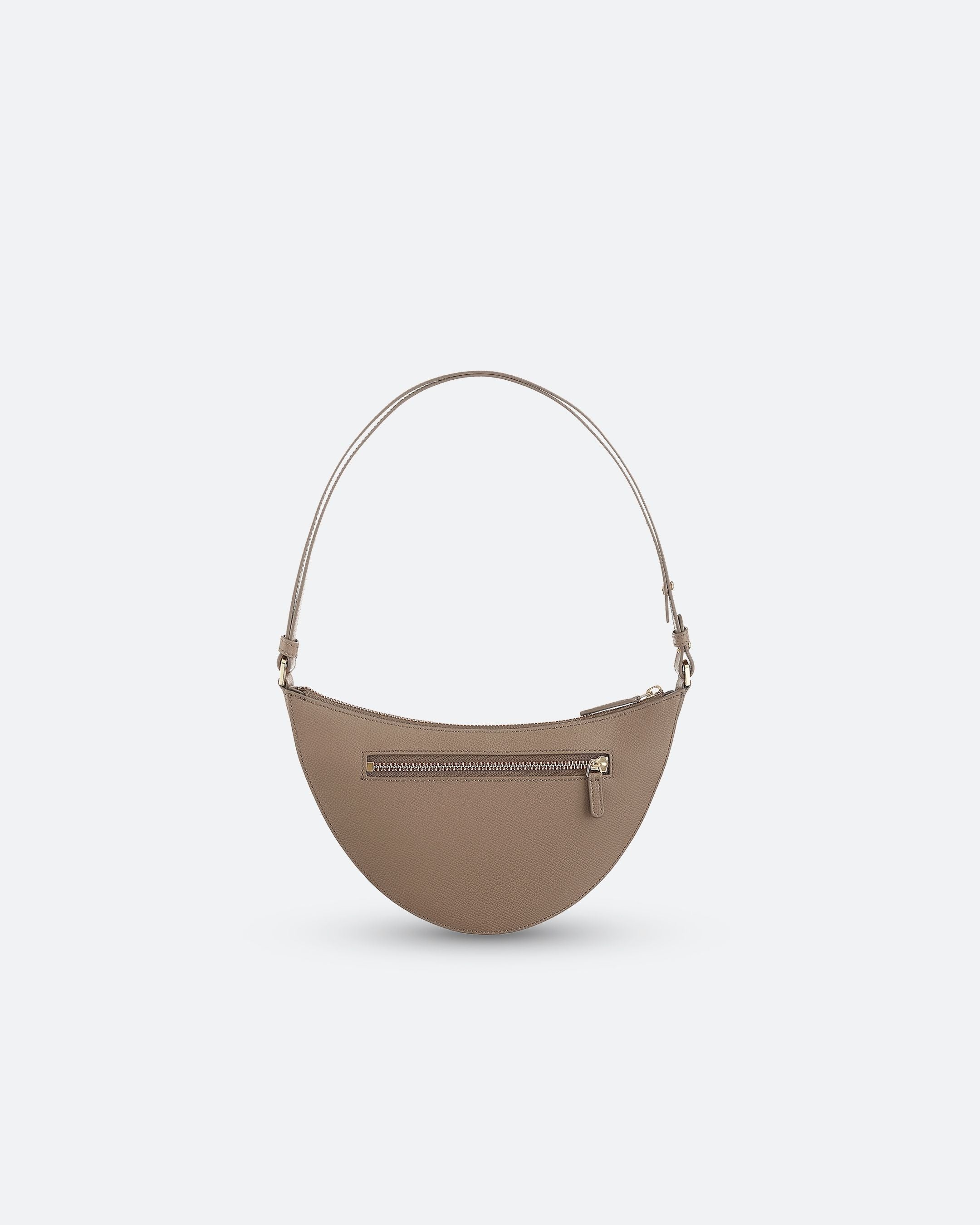 ALEMI Zurich | HELVETIA | Small Bag | Greige | Pebbled Leather | Bag back