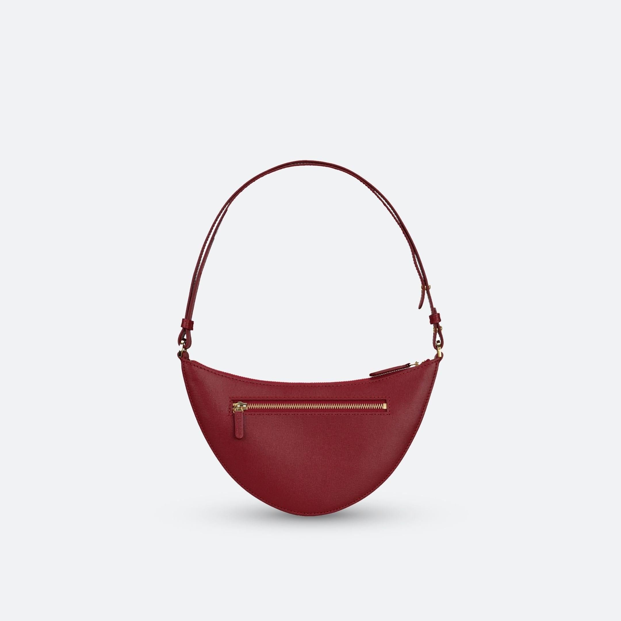 ALEMI Zurich | HELVETIA | Small Bag | Red | Saffiano Leather | Bag back