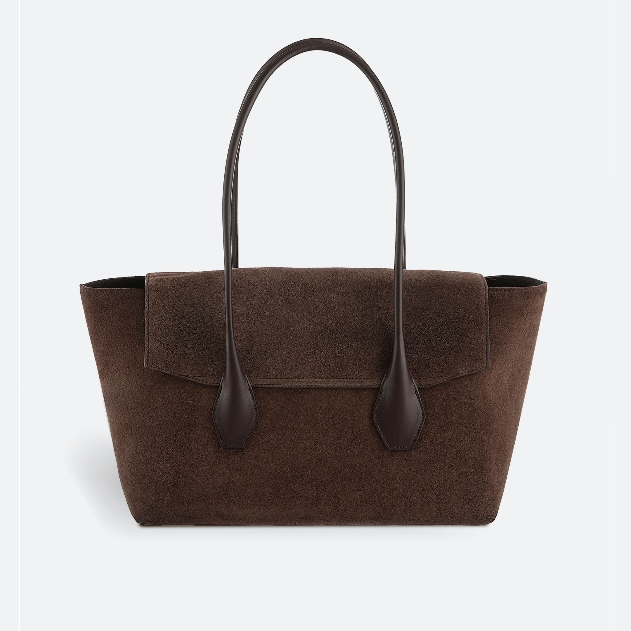 ALEMI Zurich | IDA | Laptop Bag | Dark Brown | Suede Leather | Back