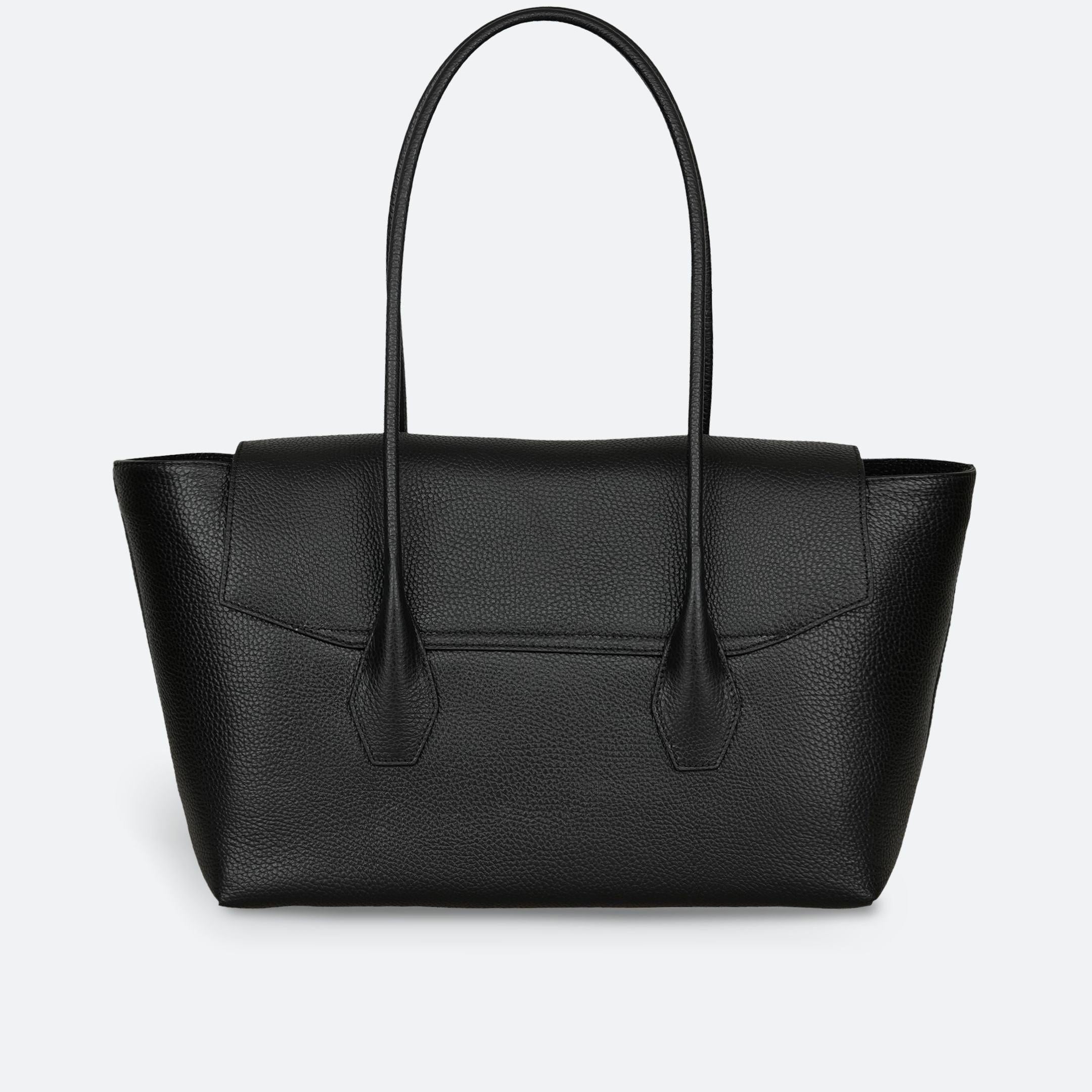 ALEMI Zurich | IDA | Laptop Bag | Black | Soft Grain Leather | Bag back