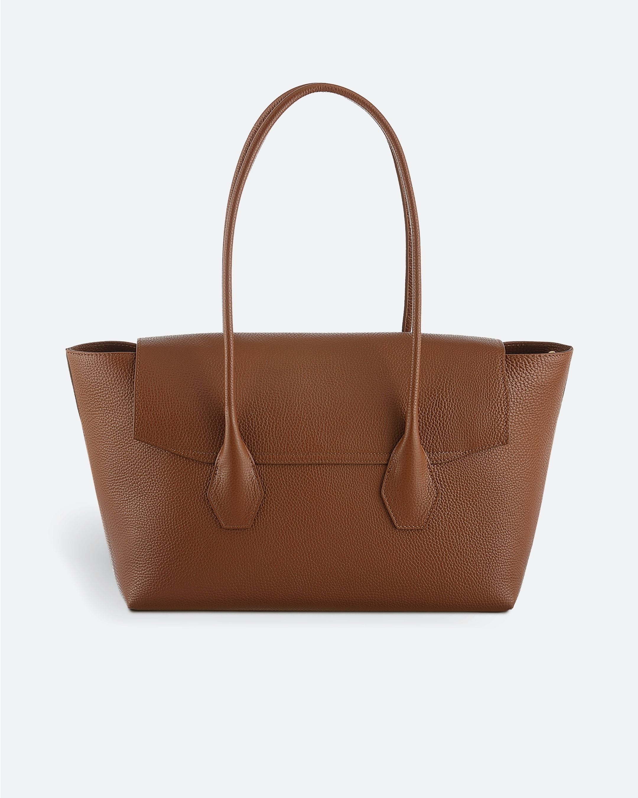 ALEMI Zurich | IDA | Laptop Bag | Cognac | Soft Grain Leather | Bag back