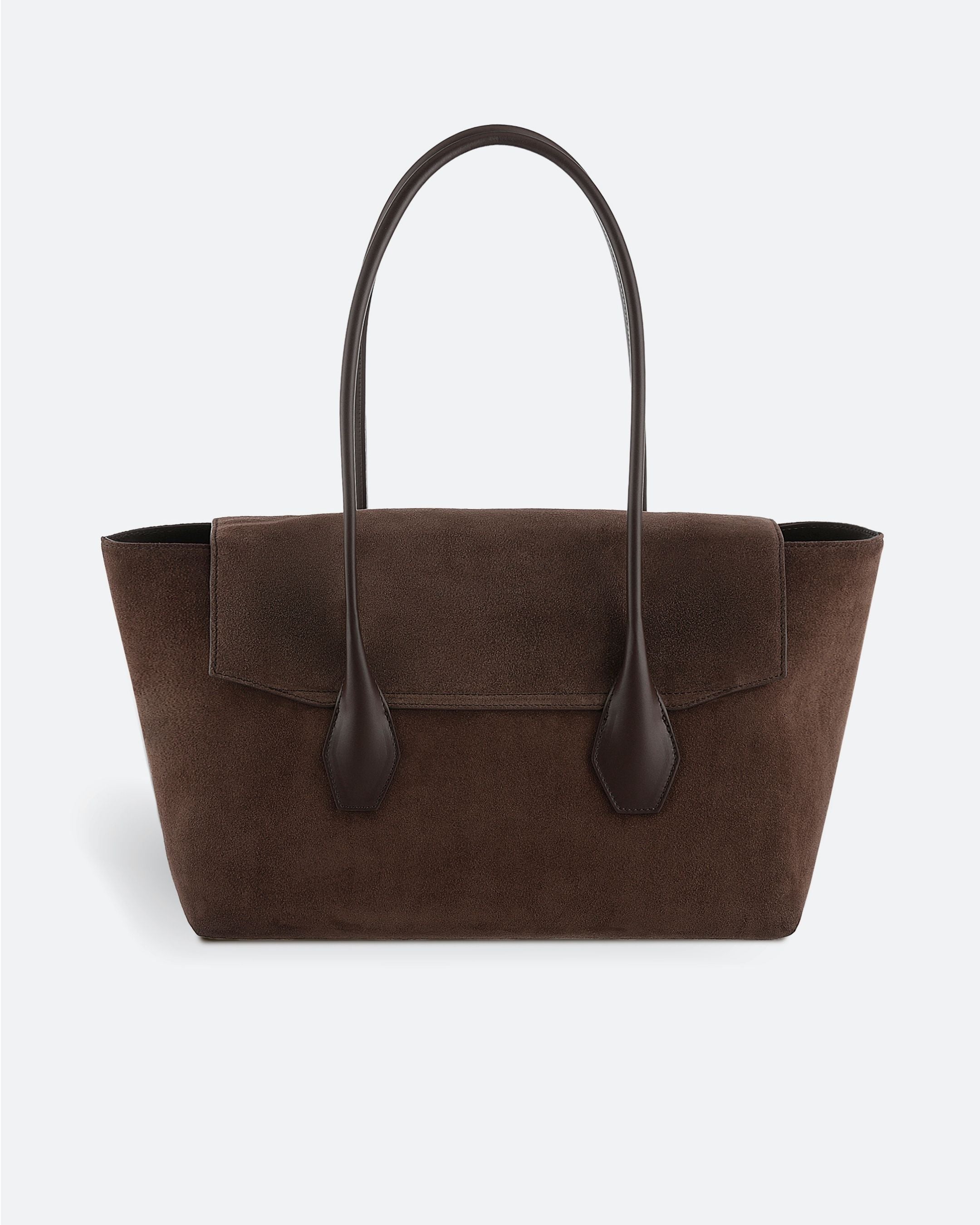 ALEMI Zurich | IDA | Laptop Bag | Dark Brown | Suede Leather | Bag back