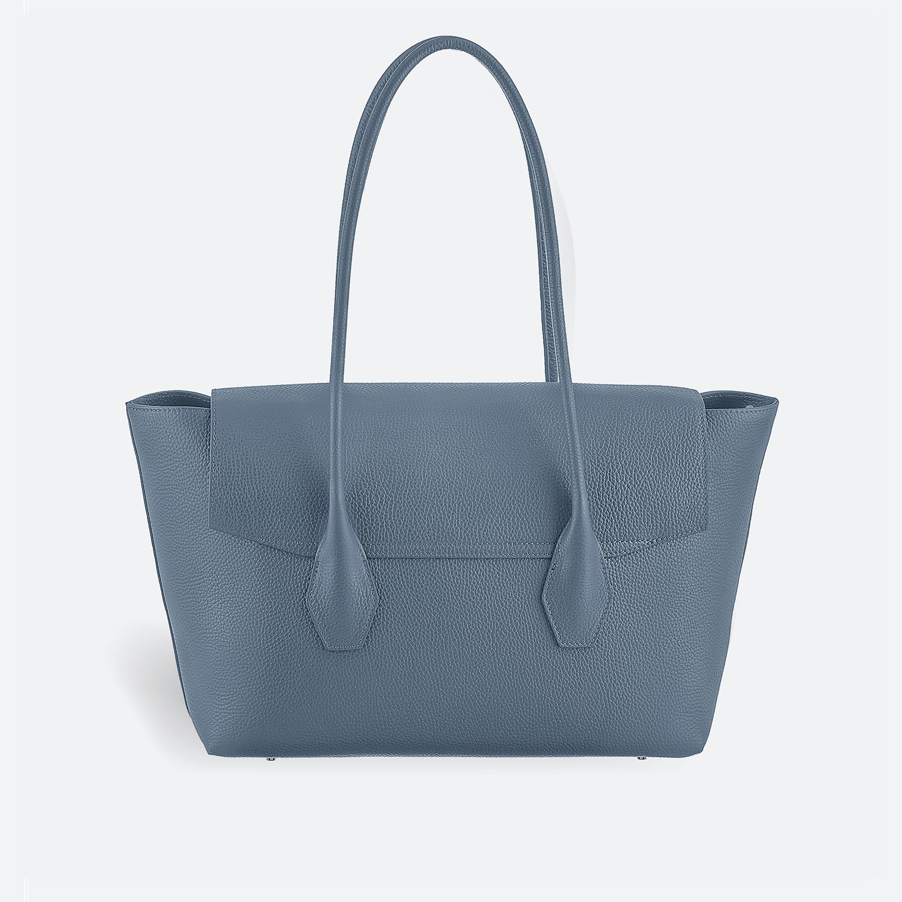 ALEMI Zurich | IDA | Laptop Bag | Ice Blue | Softgrain Leather | Bag back