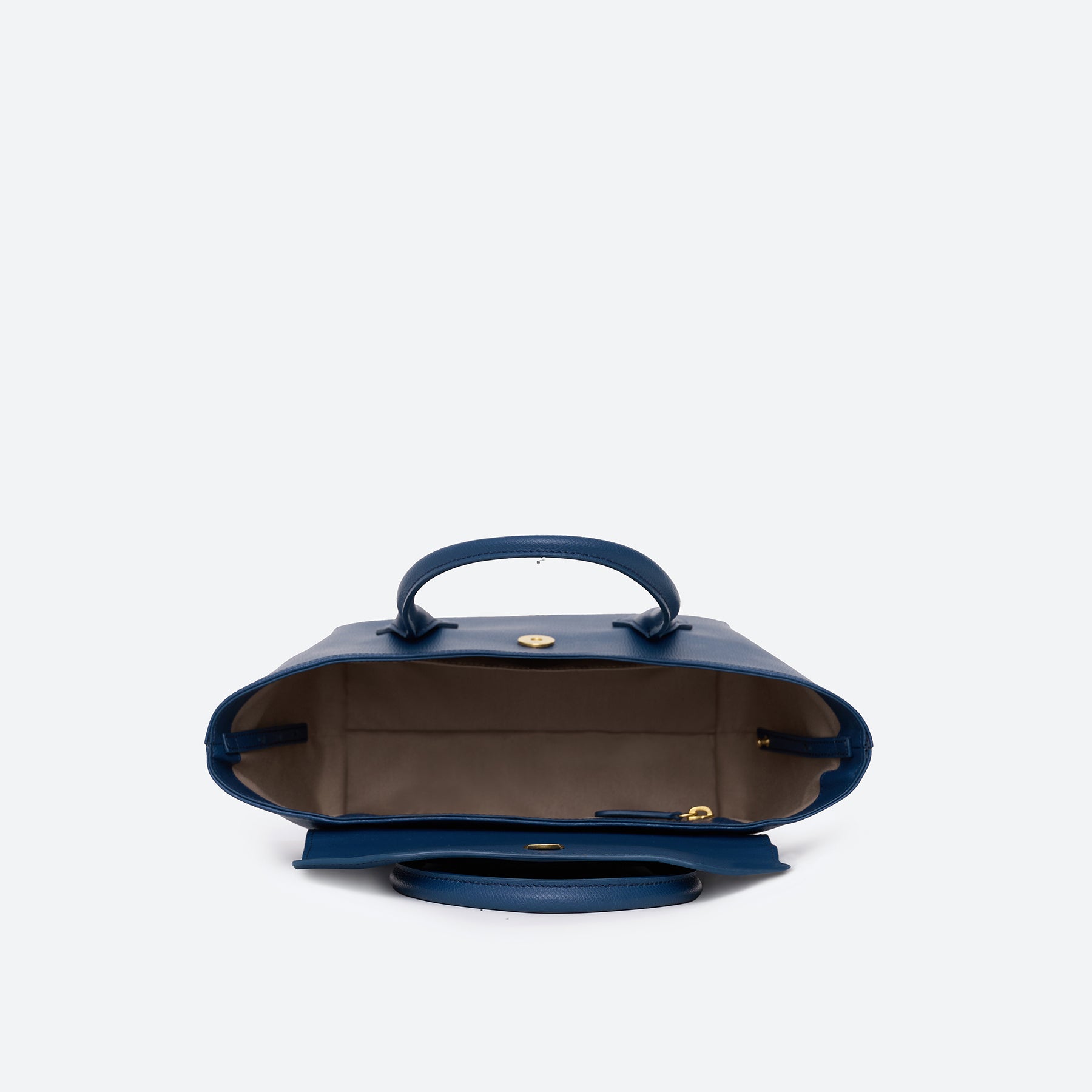 ALEMI Zurich | IDA SMALL | Small Bag | Jeans Blue | Pebbled Leather | Bag inside