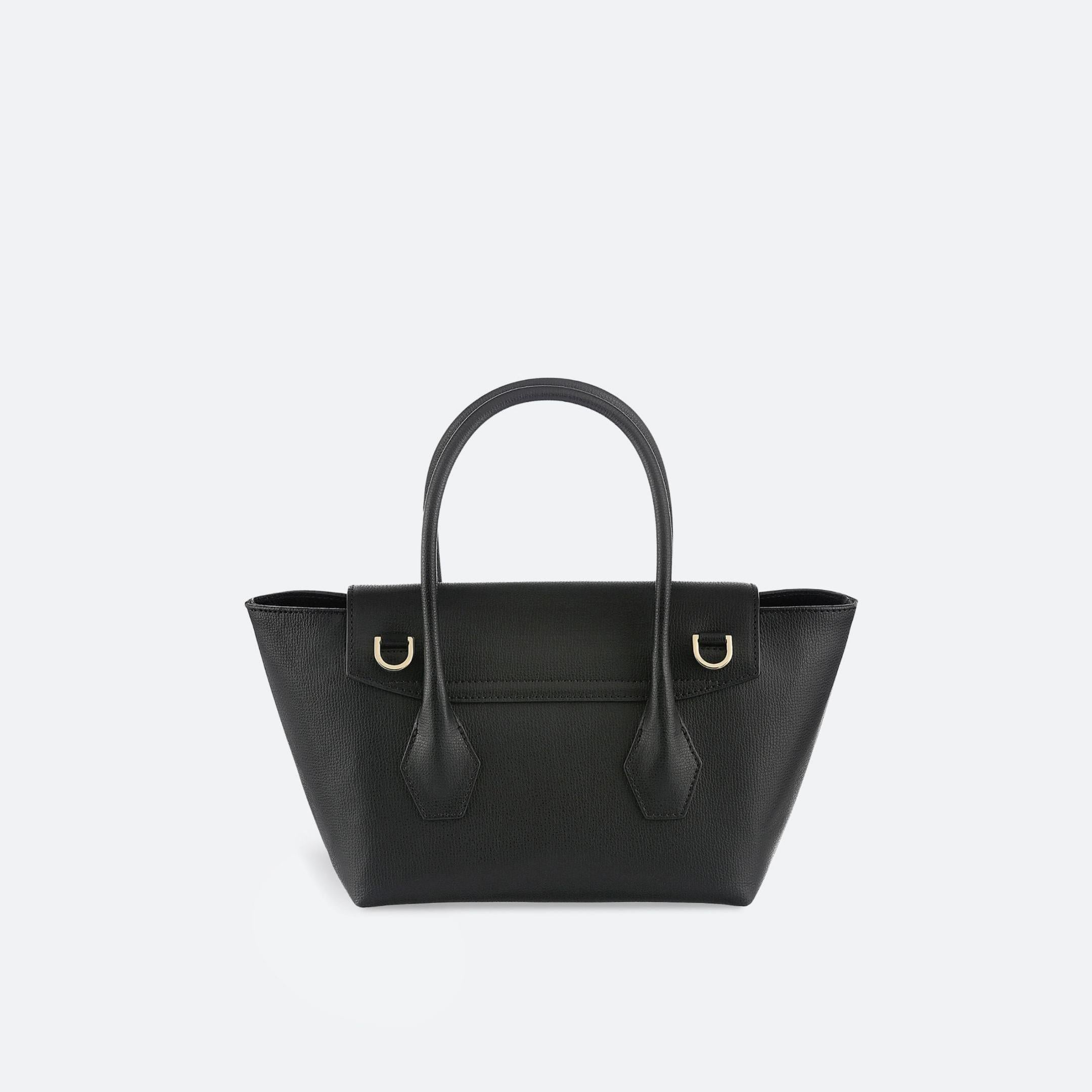 ALEMI Zurich | IDA SMALL | Small Bag | Black | Pebbled Leather | Bag back