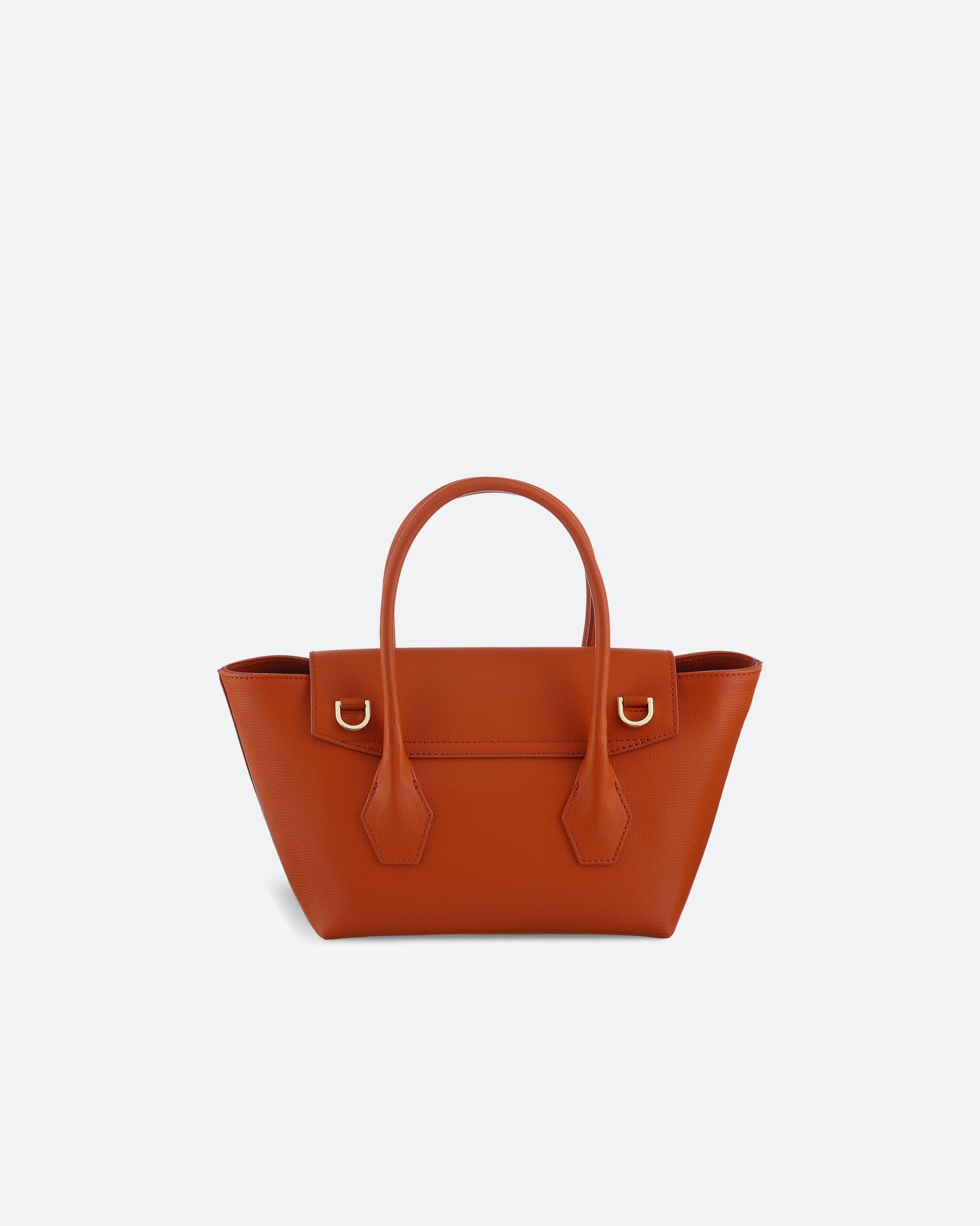 ALEMI Zurich | IDA SMALL | Small Bag | Deep Orange | Pebbled Leather | Bag back
