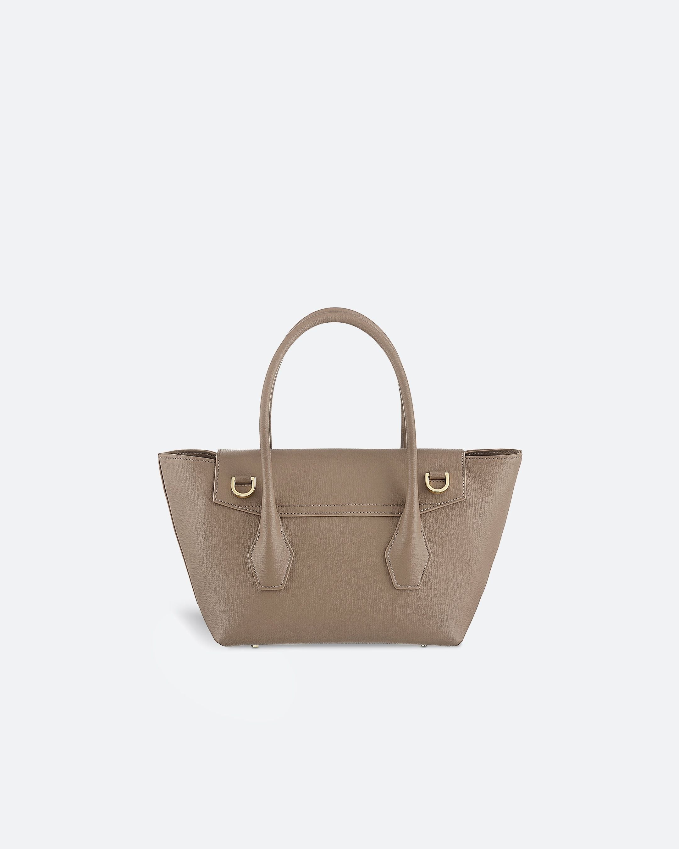 ALEMI Zurich | IDA SMALL | Small Bag | Greige | Pebbled Leather | Bag back