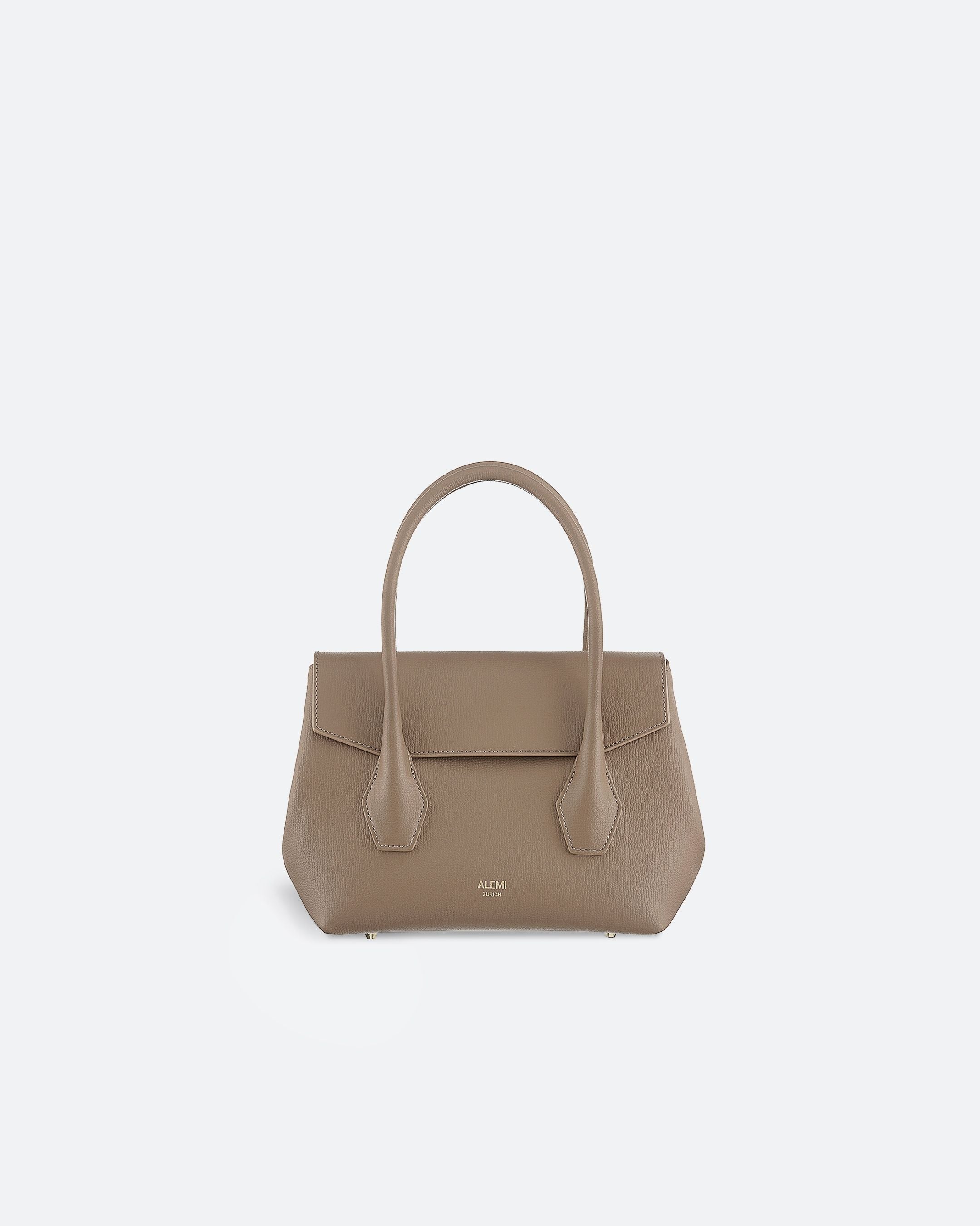 ALEMI Zurich | IDA SMALL | Small Bag | Greige | Pebbled Leather | Bag front