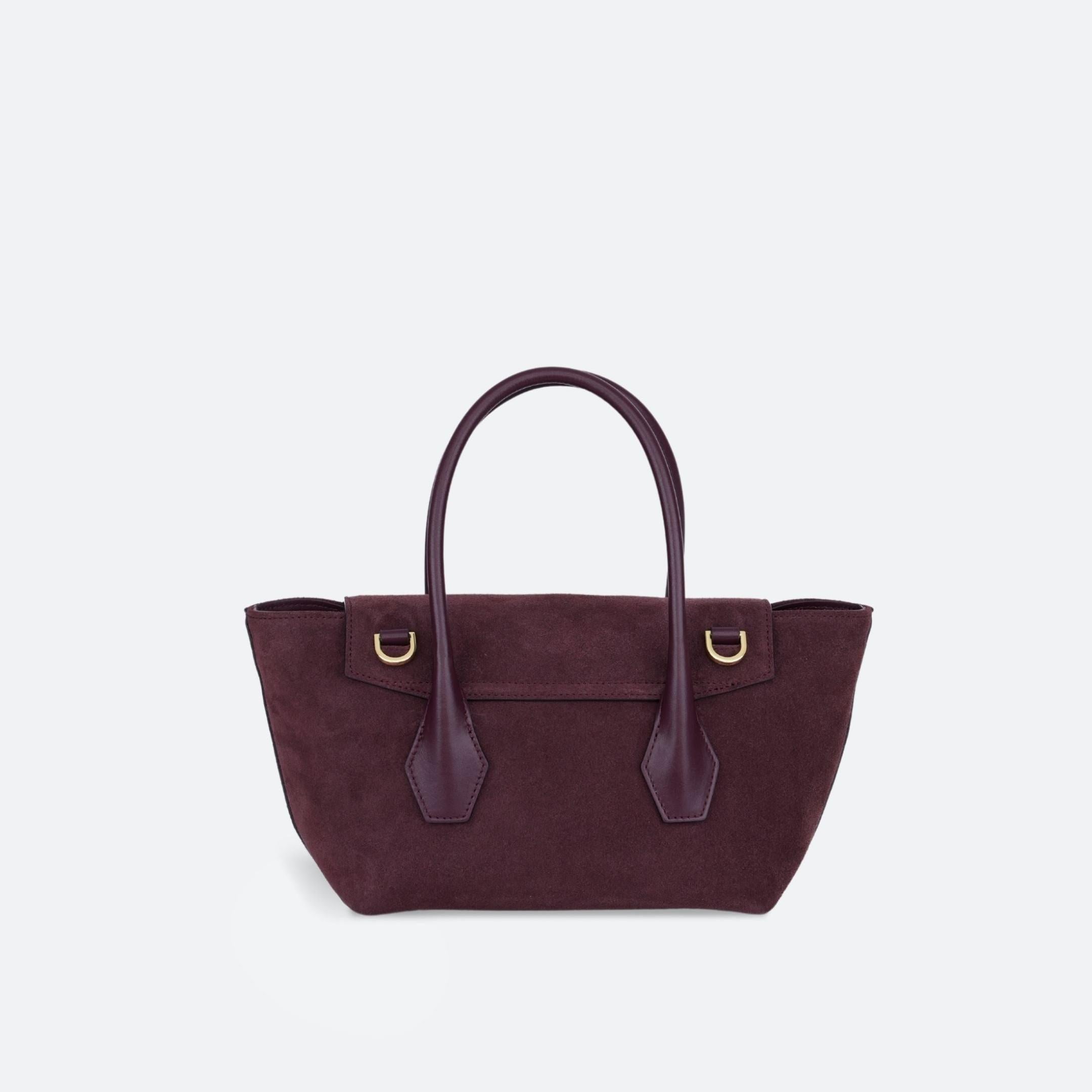 ALEMI Zurich | IDA SMALL | Small Bag | Maroon Red | Suede Leather | Back