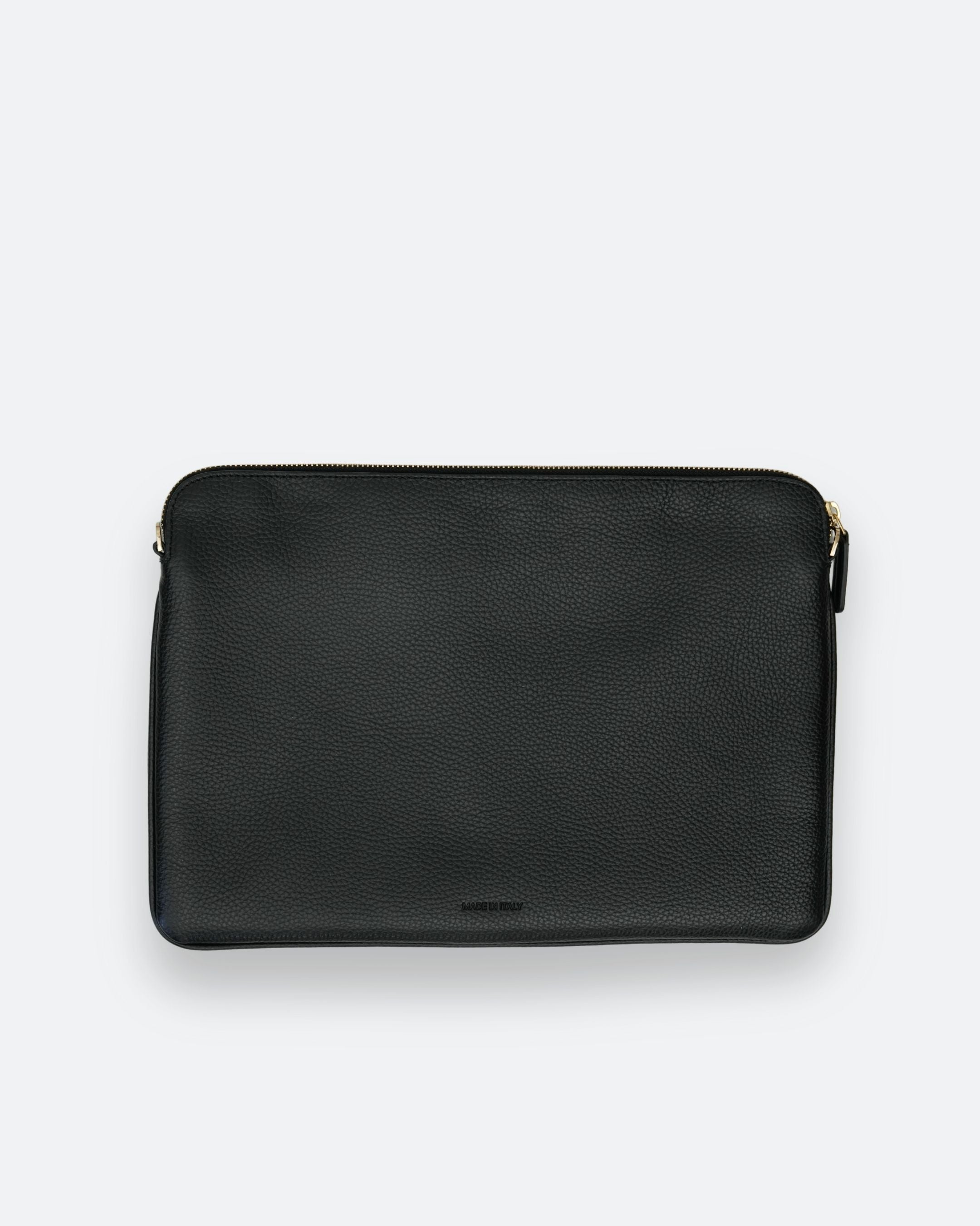 ALEMI Zurich | LAPTOP CASE | Accessoires | Black | Soft Grain Leather | Back