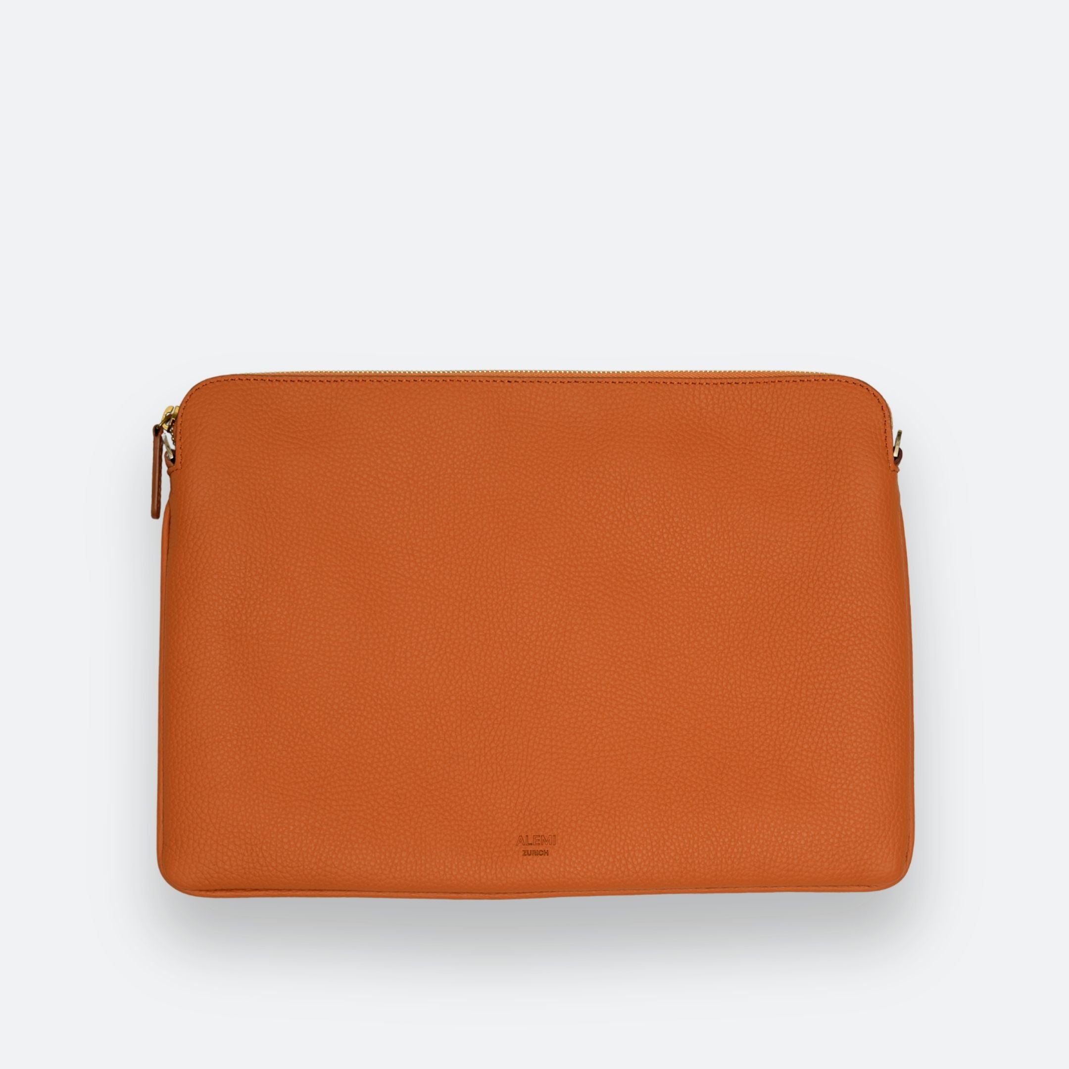 ALEMI Zurich | LAPTOP CASE | Accessoires | Burnt Orange | Soft Grain Leather | Front