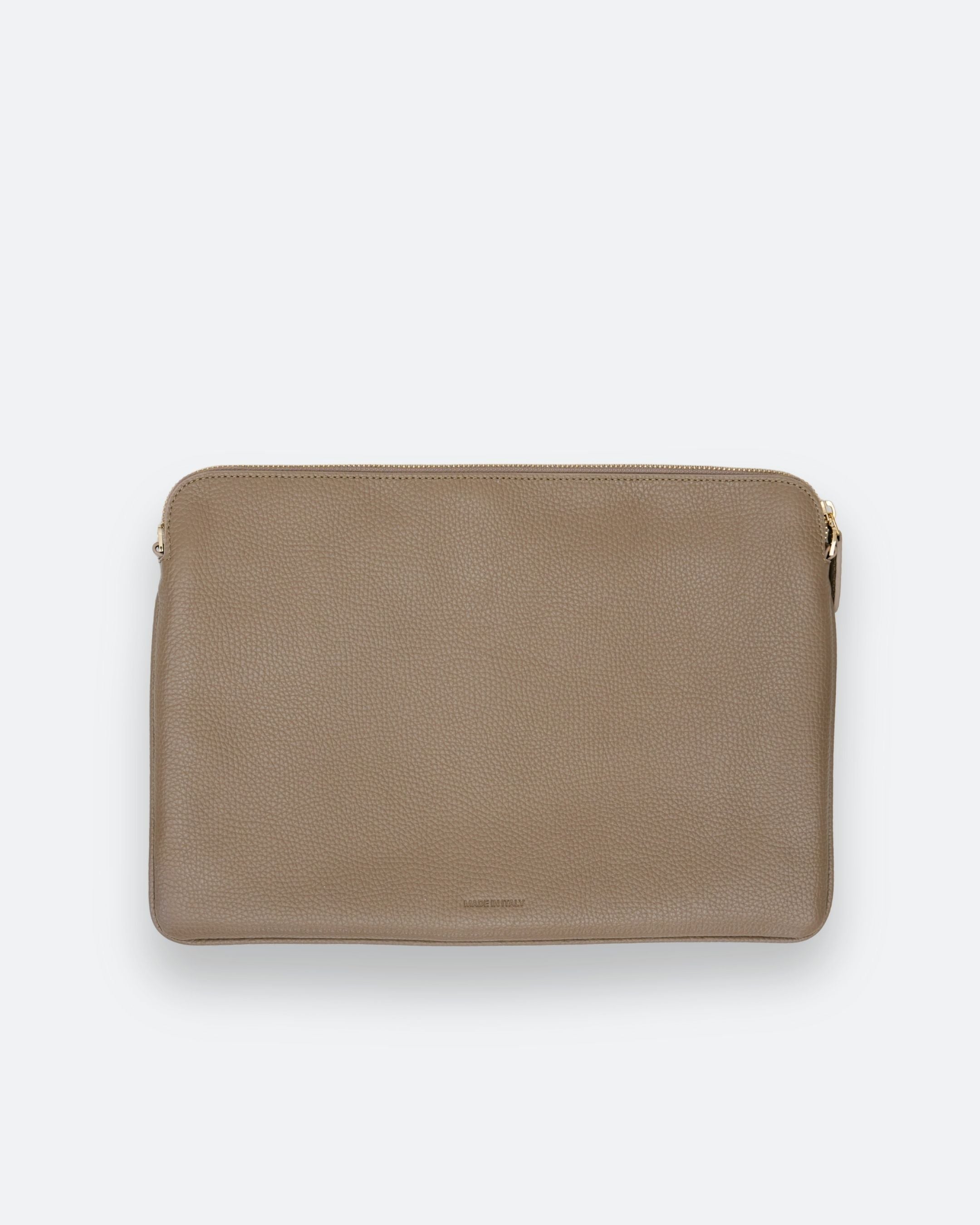 ALEMI Zurich | LAPTOP CASE | Accessoires | Greige | Soft Grain Leather | Back
