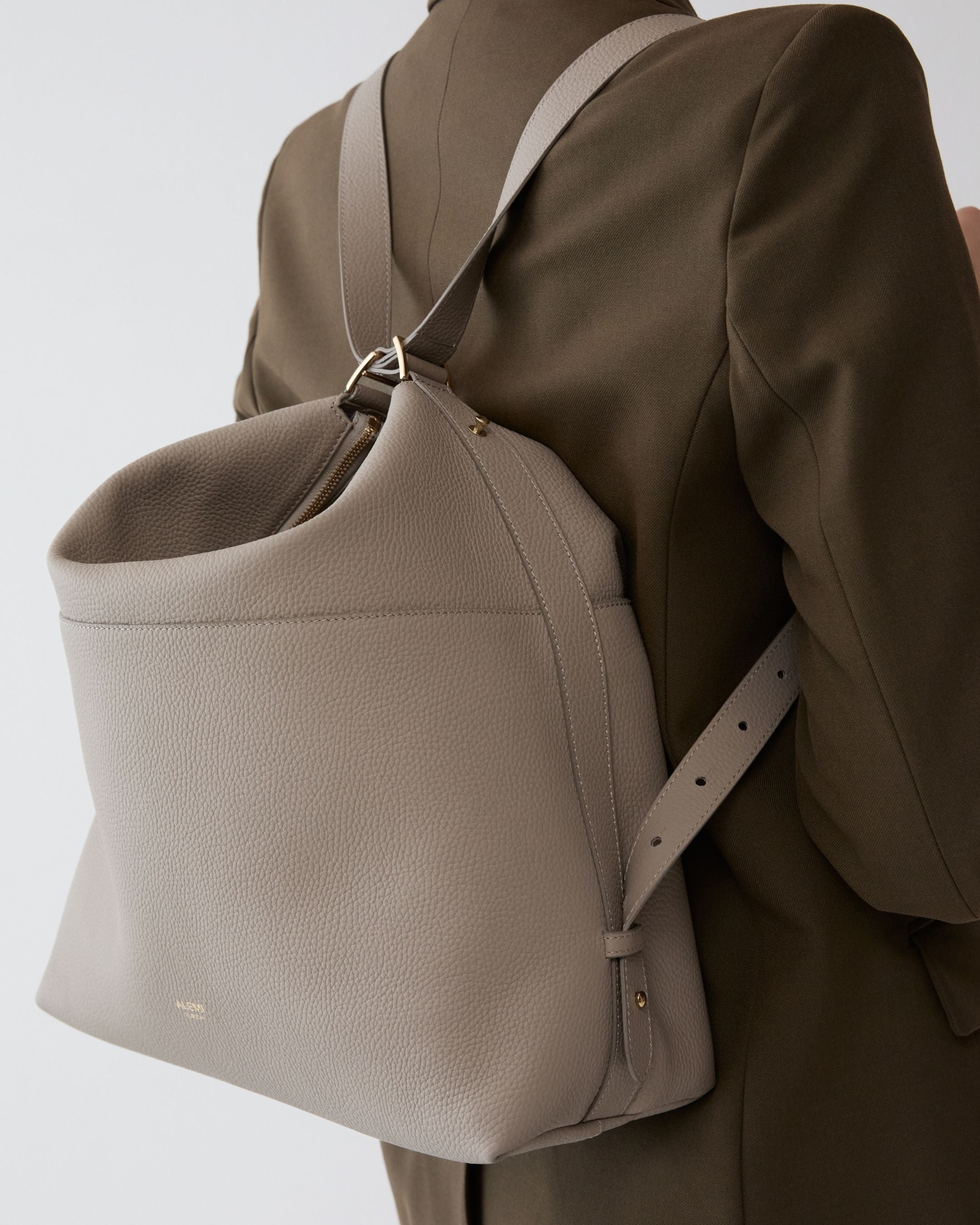 ALEMI Zurich | LETTEN | Laptop Bag | Beige | Soft Grain Leather | Bag as backpack