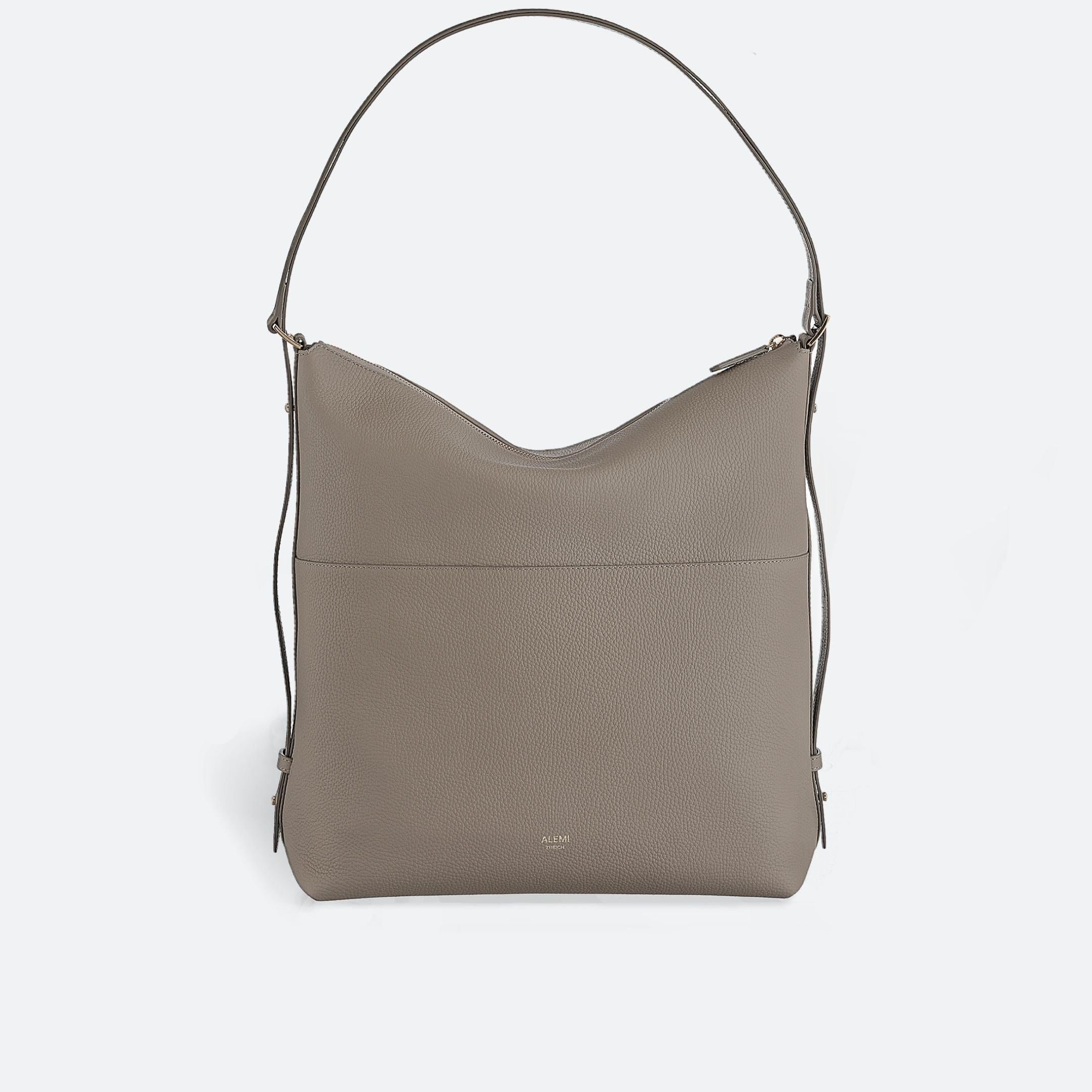 ALEMI Zurich | LETTEN | Laptop Bag | Beige | Soft Grain Leather | Bag front