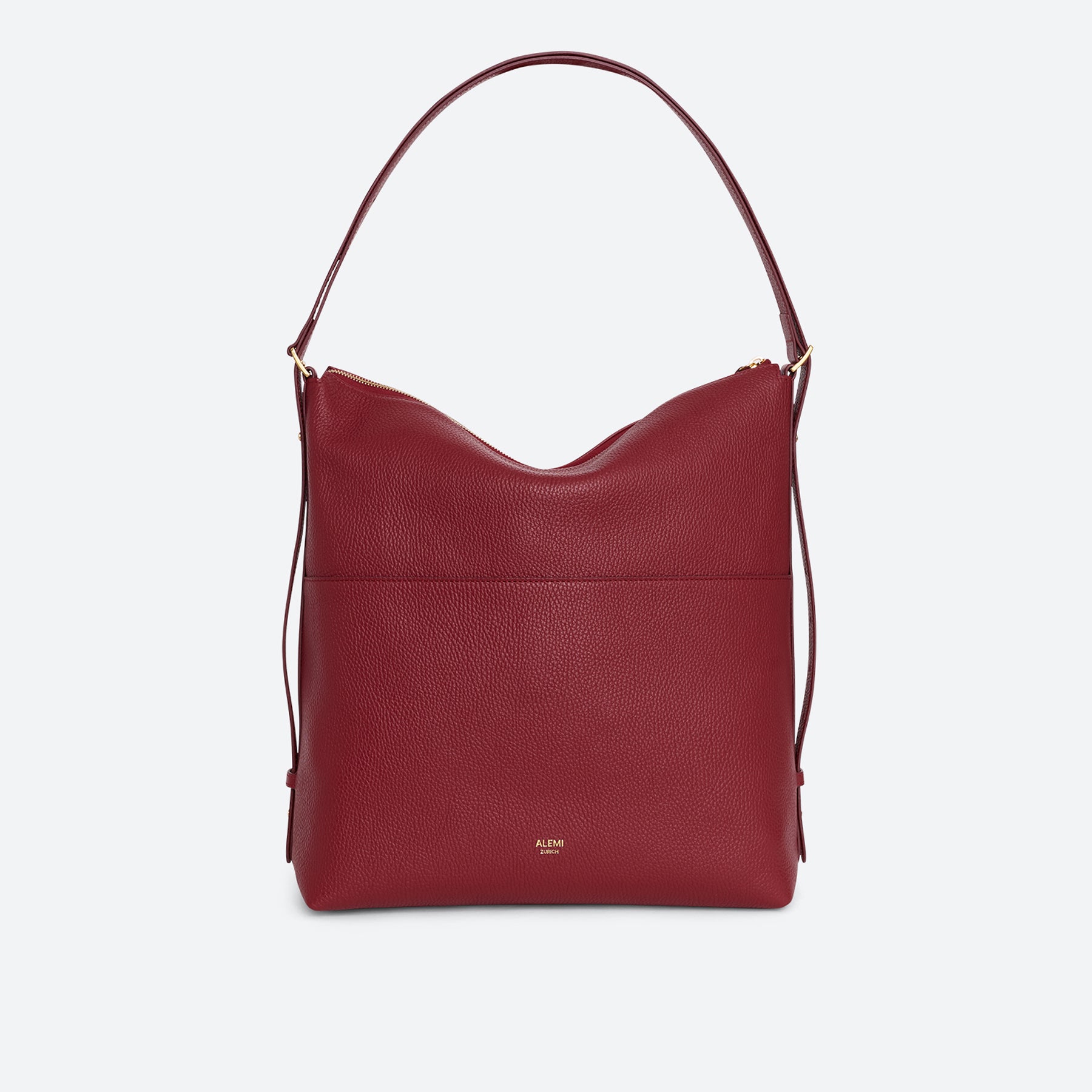 ALEMI Zurich | LETTEN | Laptop Bag | Red | Soft Grain Leather | Bag front