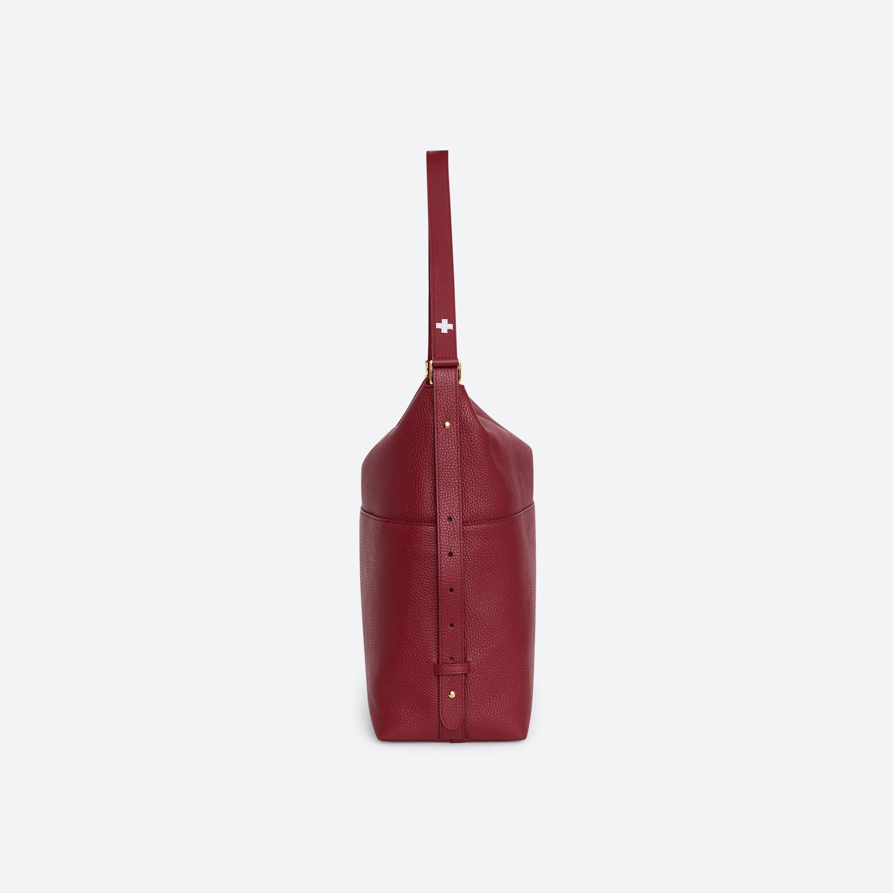 ALEMI Zurich | LETTEN | Laptop Bag | Red | Soft Grain Leather | Bag side