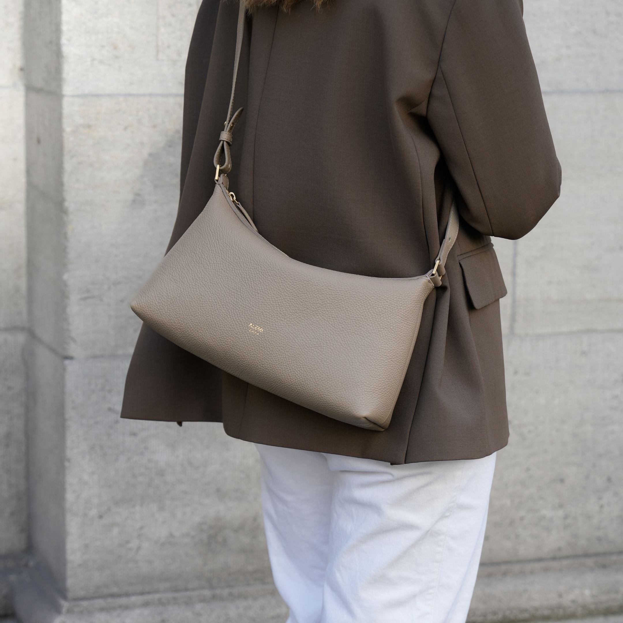 ALEMI Zurich | LETTEN SMALL | Small Bag | Beige I Soft Grain Leather | Bag cross-body
