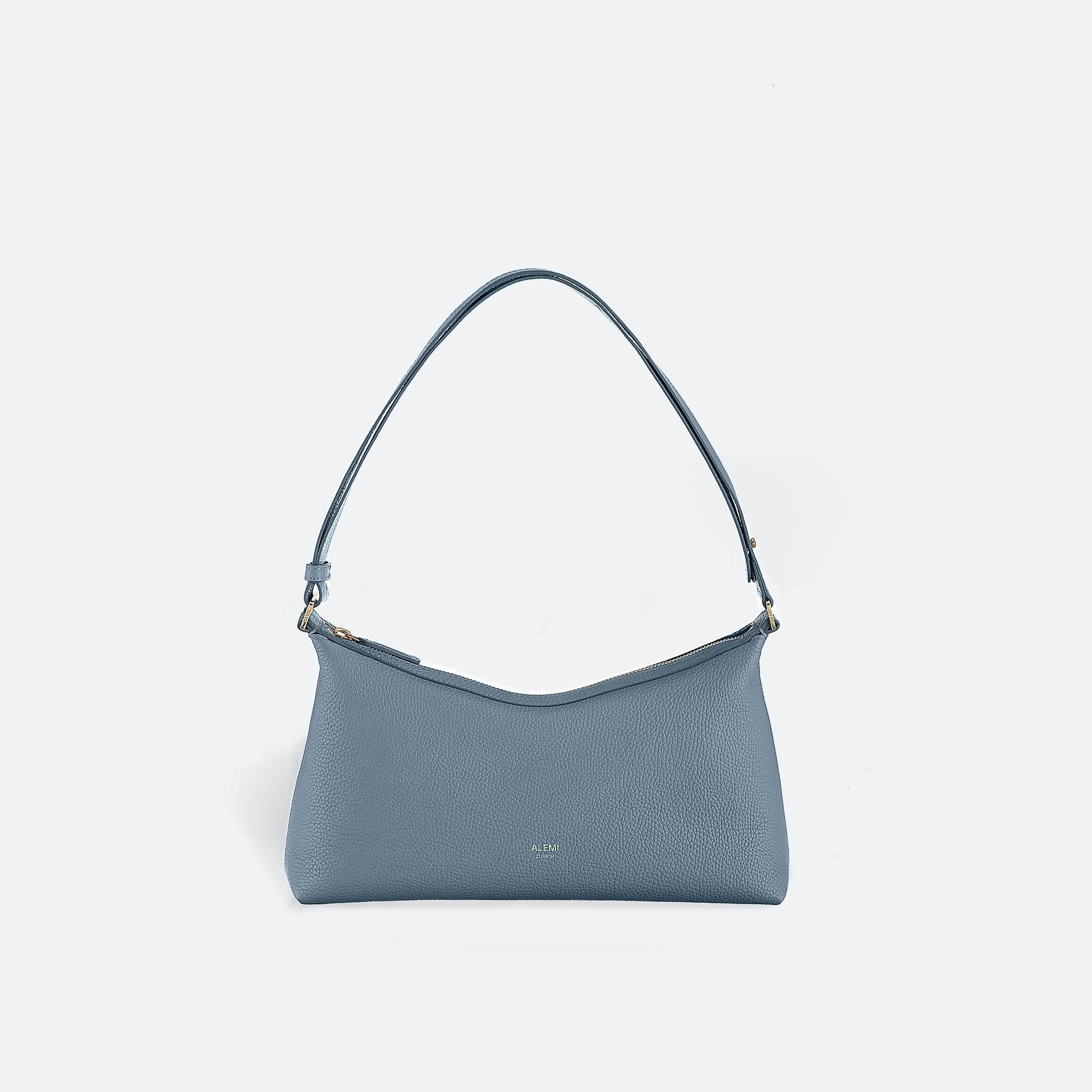 ALEMI Zurich | LETTEN SMALL | Small Bag | Ice Blue I Soft Grain Leather | Bag front