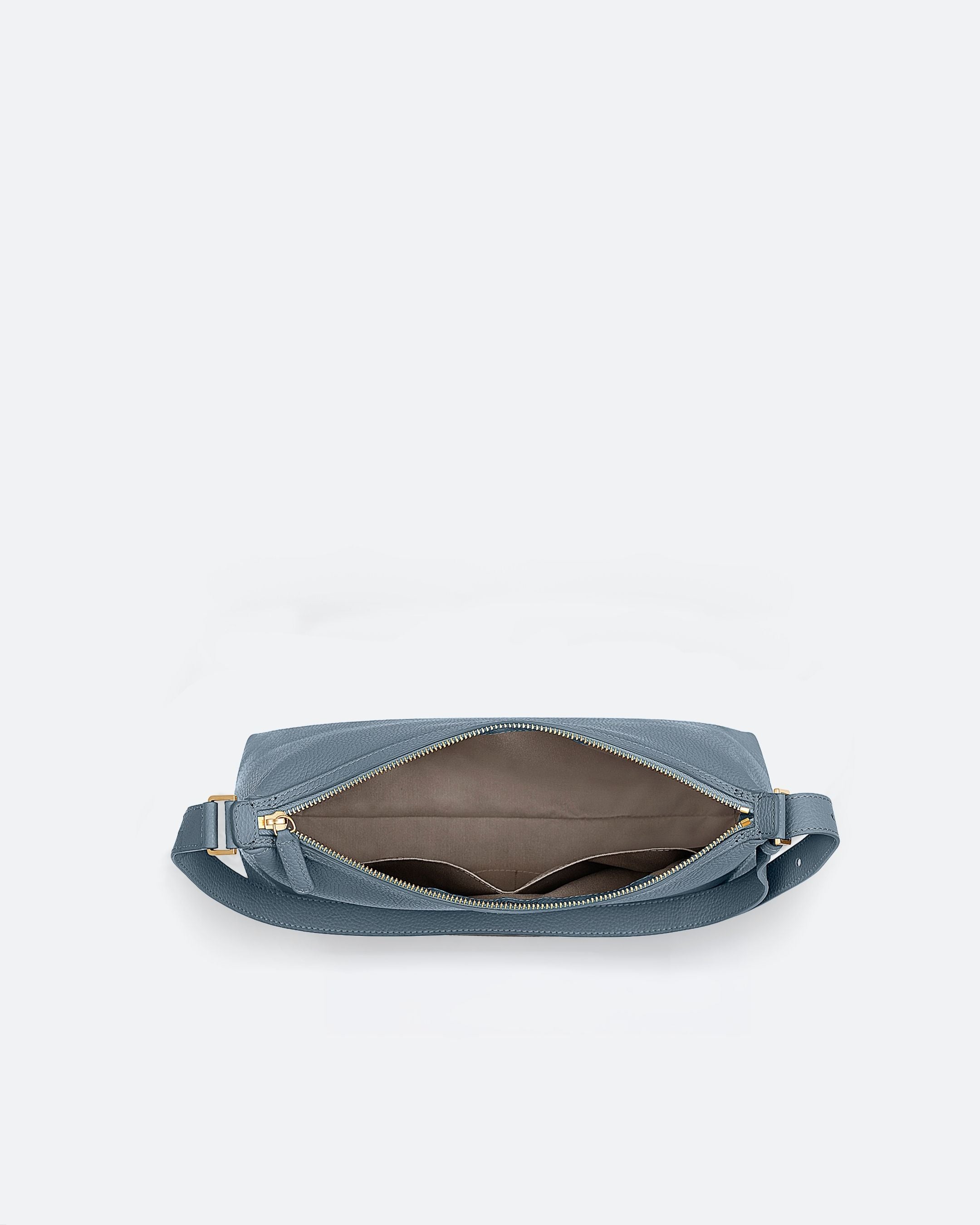 ALEMI Zurich | LETTEN SMALL | Small Bag | Ice Blue I Soft Grain Leather | Bag inside