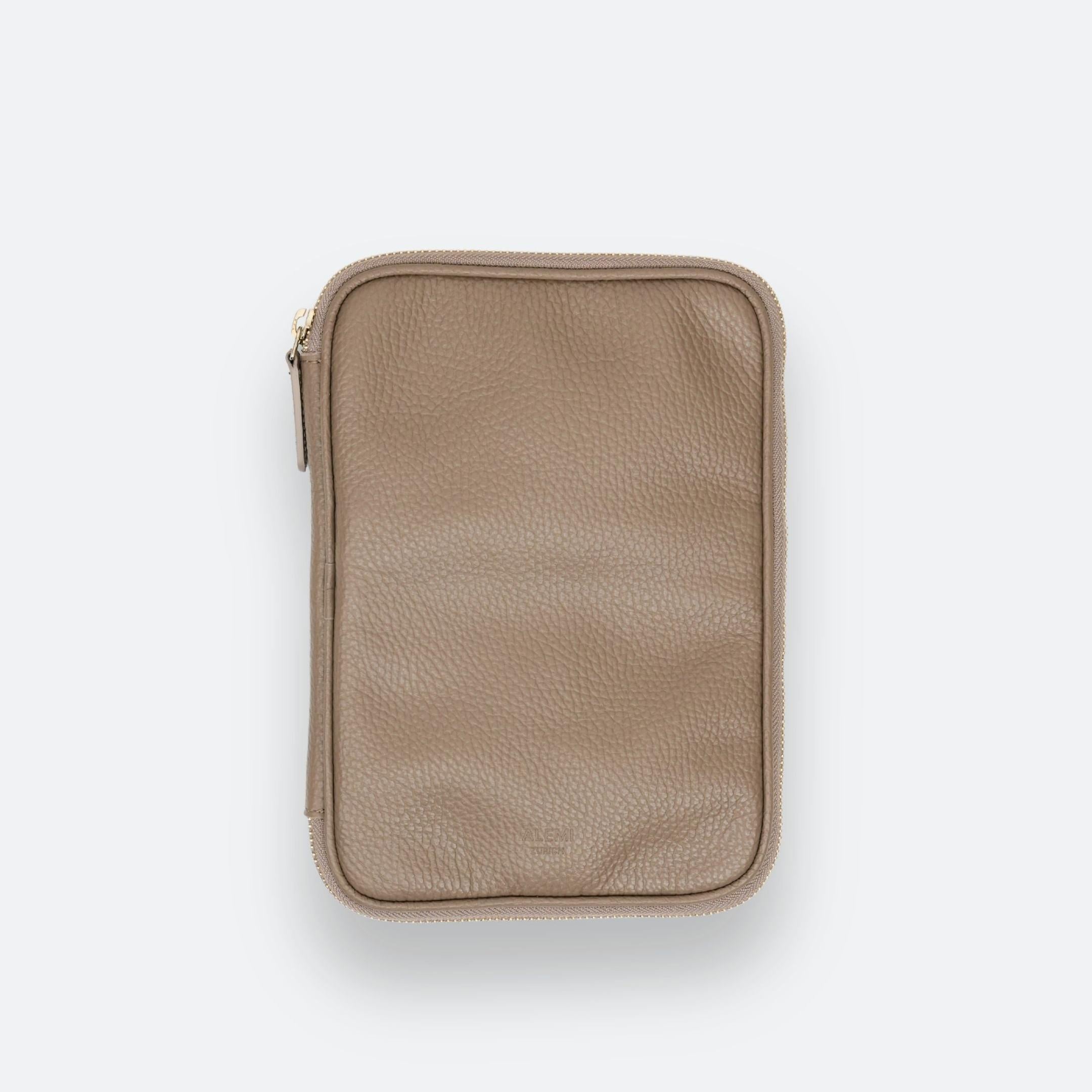 ALEMI Zurich | TECHNOPARK | Accessoires | Greige | Soft Grain Leather | Front