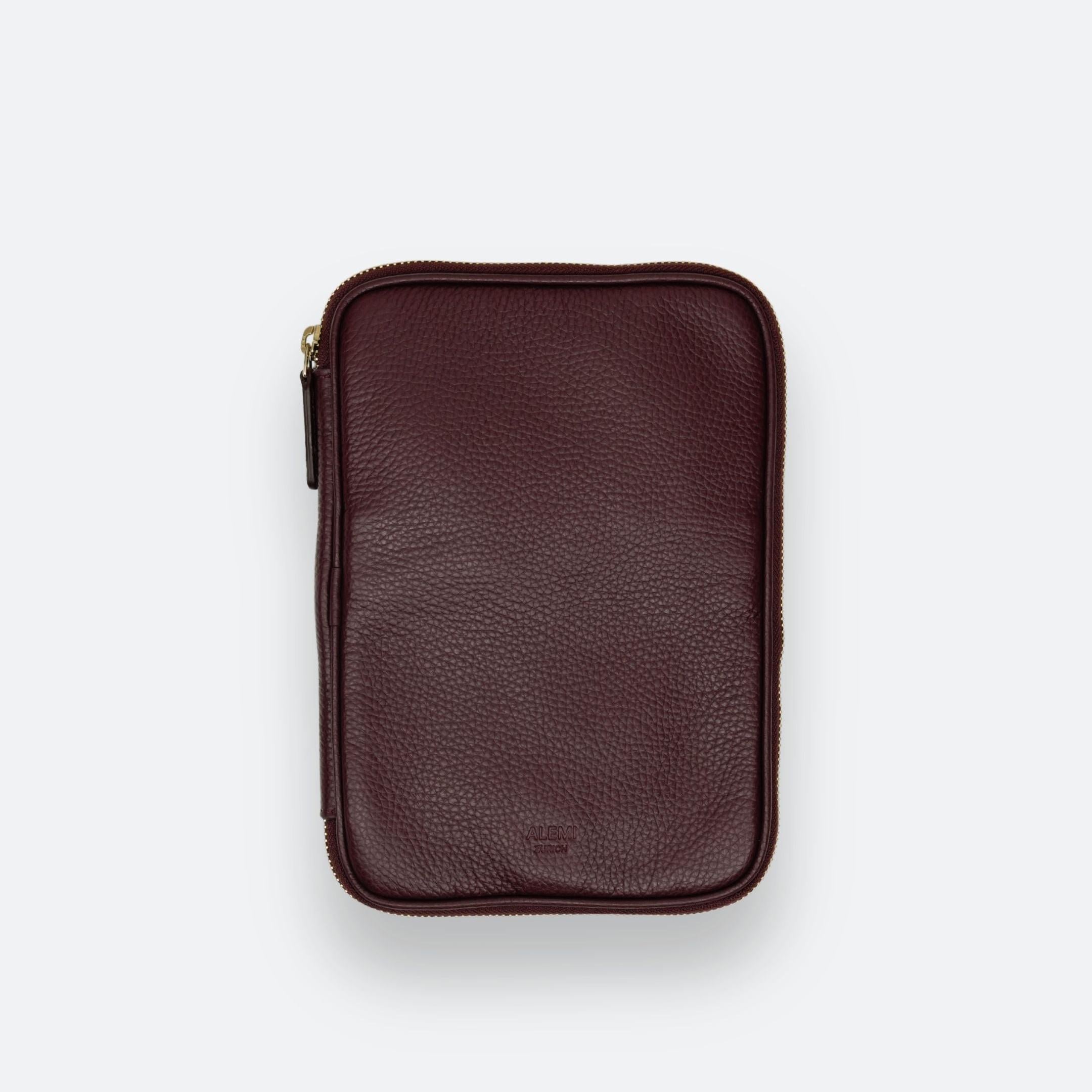 ALEMI Zurich | TECHNOPARK | Accessoires | Maroon Red | Soft Grain Leather | Front