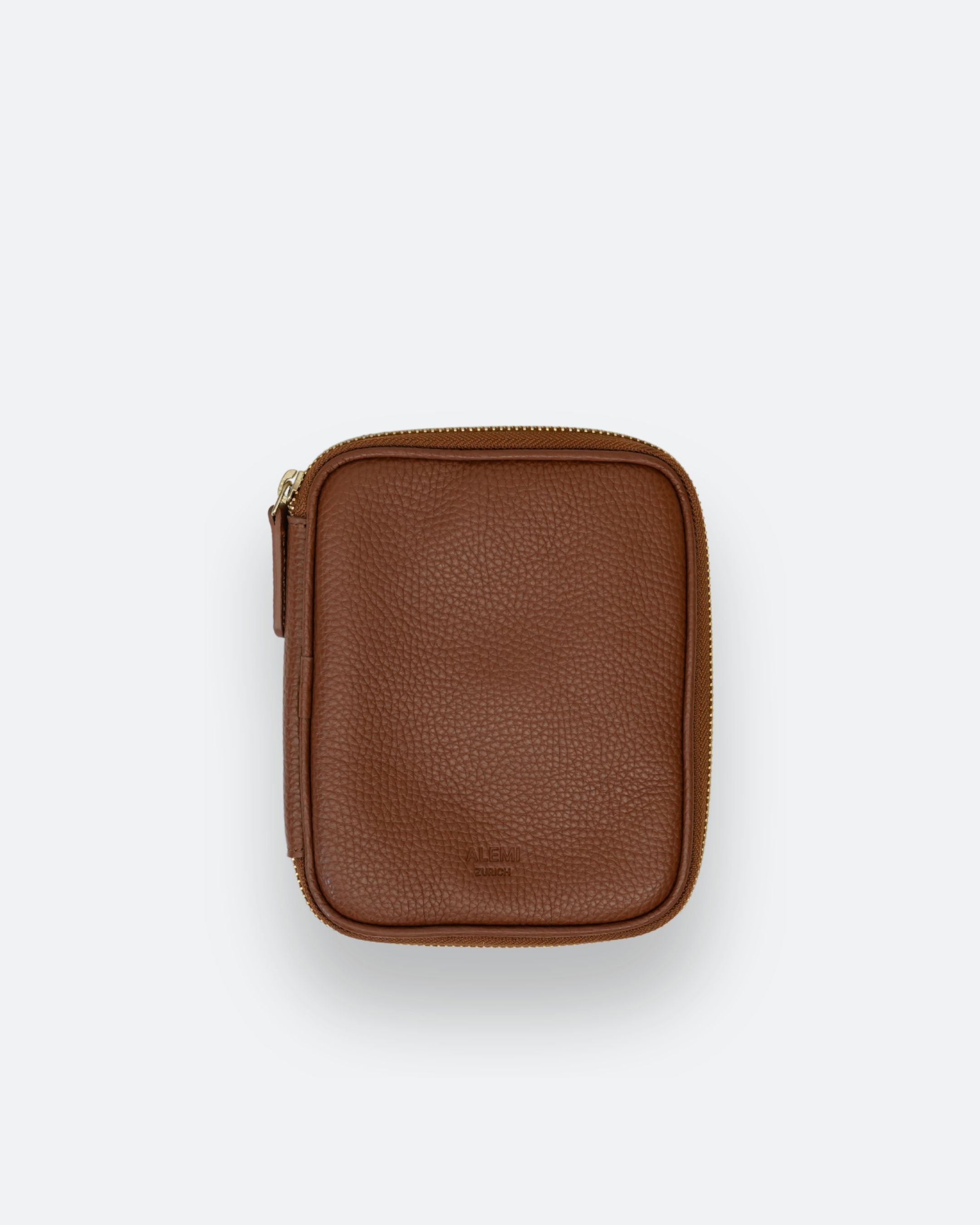 ALEMI Zurich | TECHNOPARK SMALL | Accessoires | Cognac | Soft Grain Leather | Front