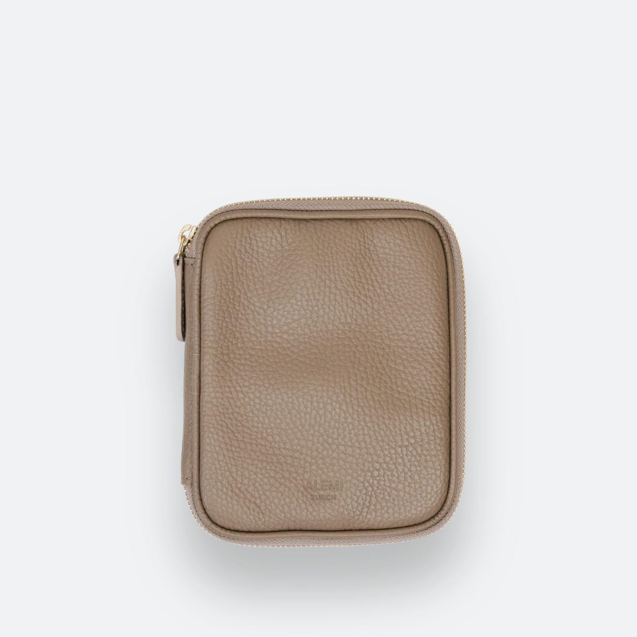 ALEMI Zurich | TECHNOPARK SMALL | Accessoires | Greige | Soft Grain Leather | Front