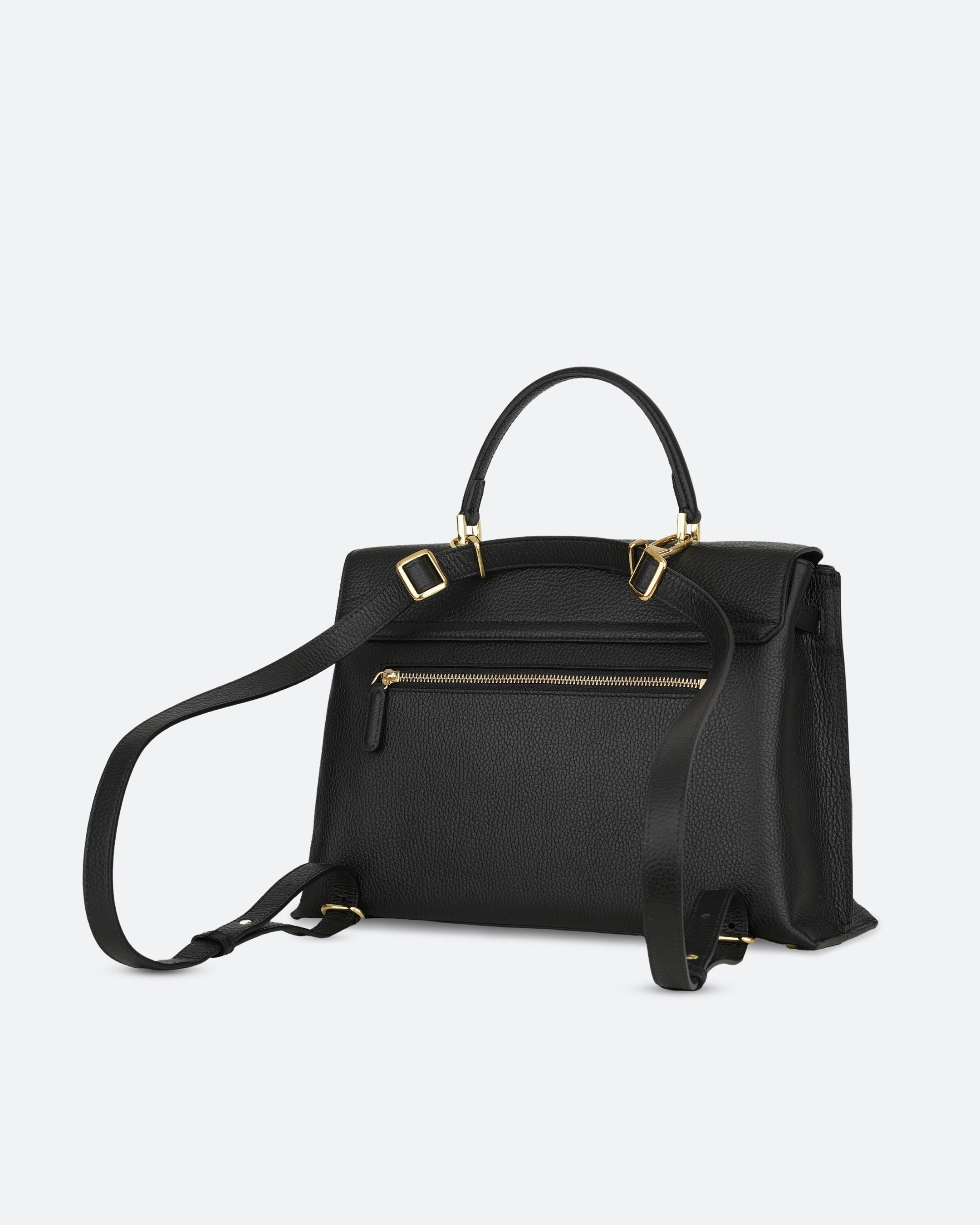 ALEMI Zurich | VIADUKT DAY | Laptop Bag | Black | Soft Grain Leather | Bag back