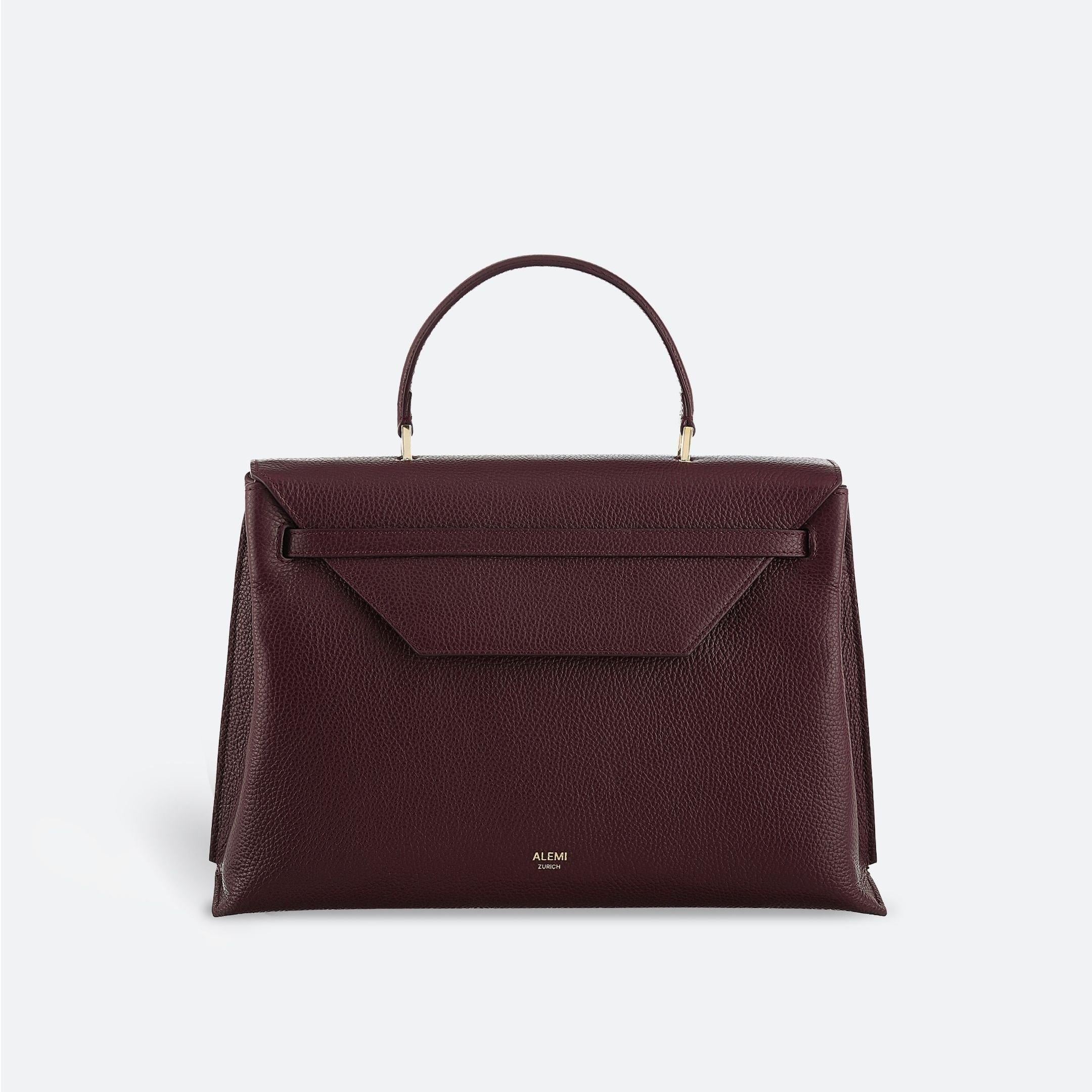 ALEMI Zurich | VIADUKT DAY | Laptop Bag | Maroon Red | Soft Grain Leather | Bag front