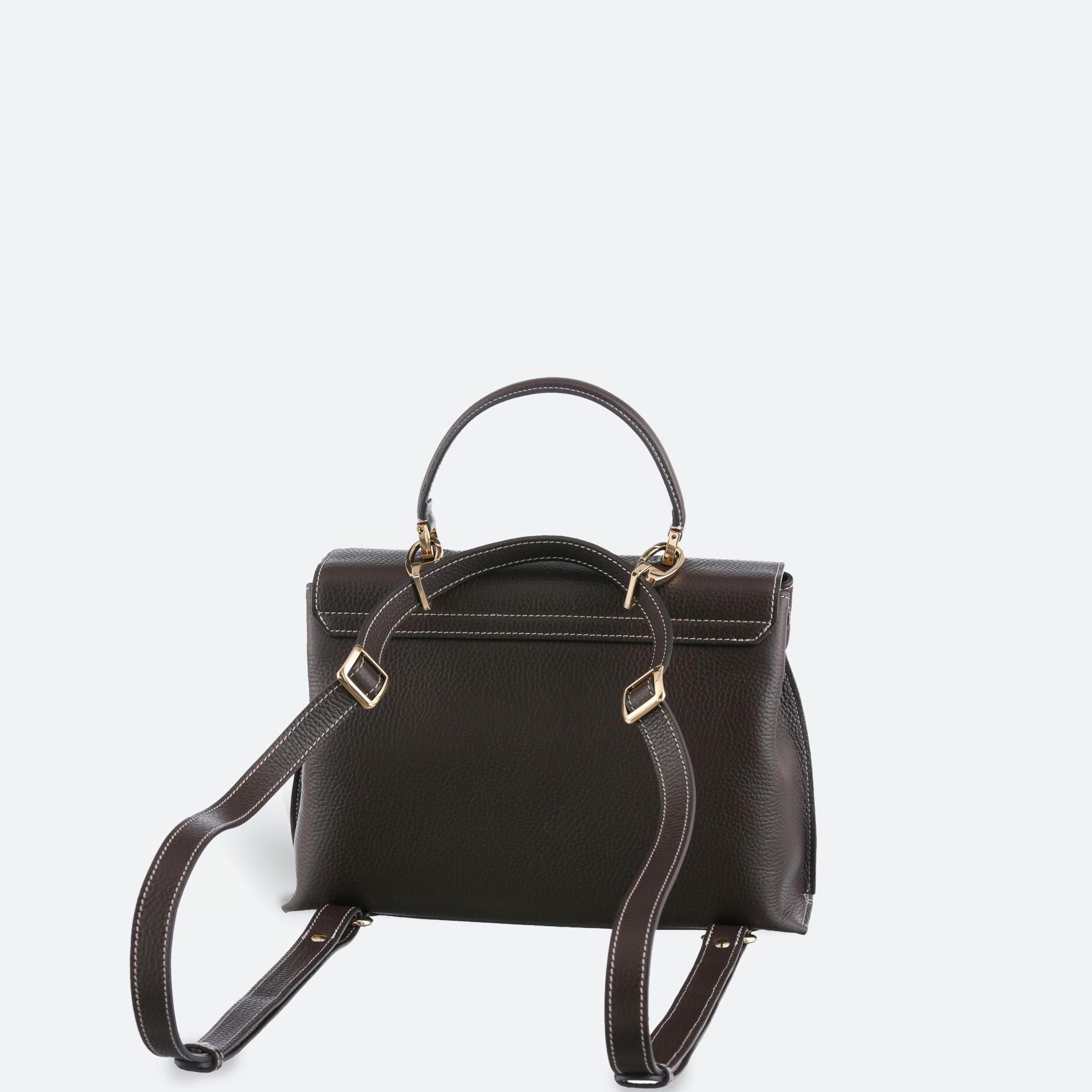 ALEMI Zurich | VIADUKT | Small Bag | Dark Brown | Soft Grain Leather | Bag back