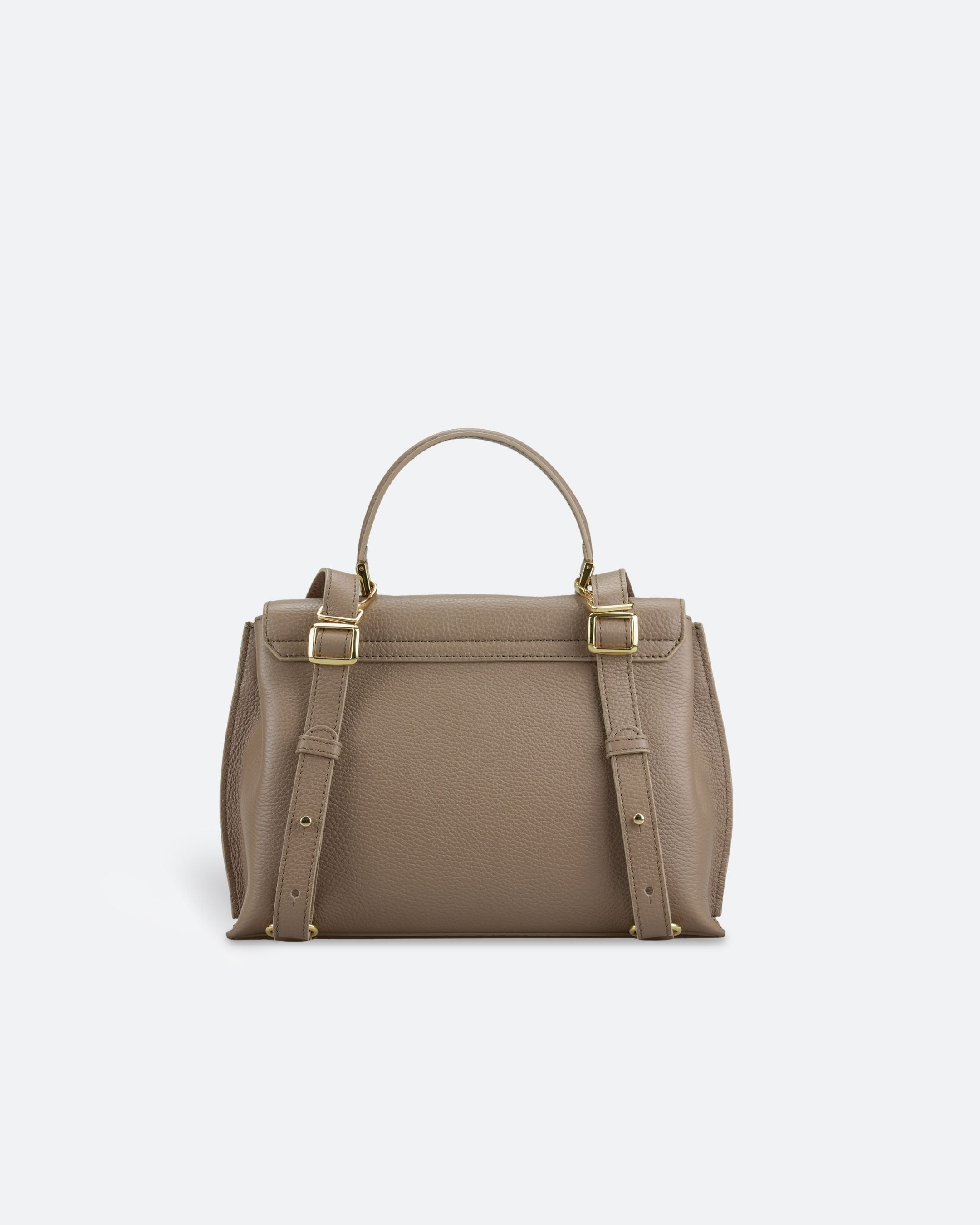 ALEMI Zurich | VIADUKT | Small Bag | Greige | Soft Grain Leather | Bag back