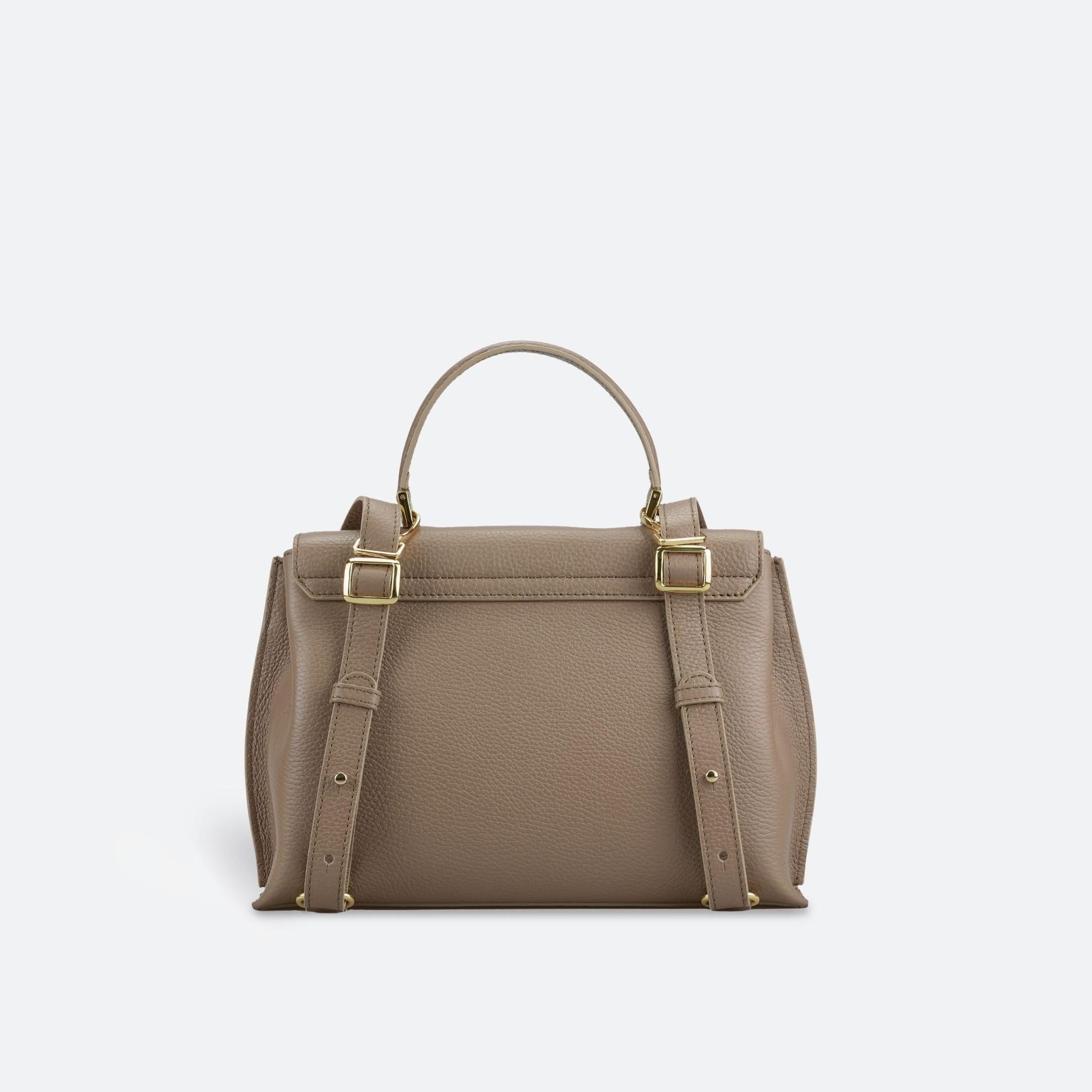 ALEMI Zurich | VIADUKT | Small Bag | Greige | Soft Grain Leather | Bag back