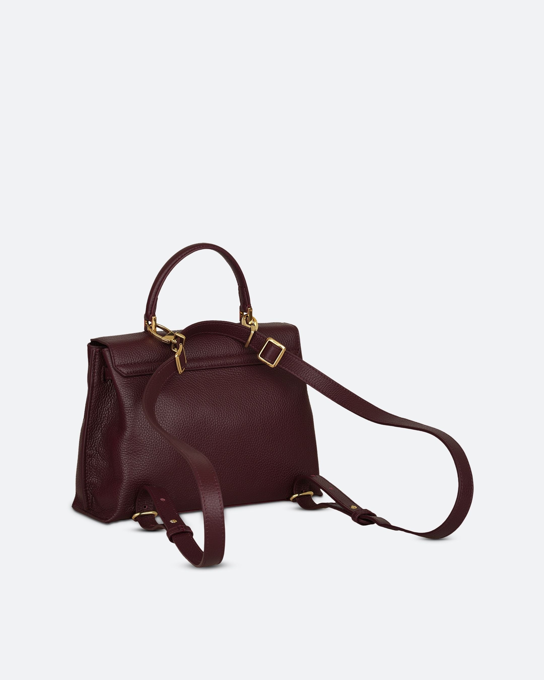 ALEMI Zurich | VIADUKT | Small Bag | Maroon Red | Soft Grain Leather | Bag back