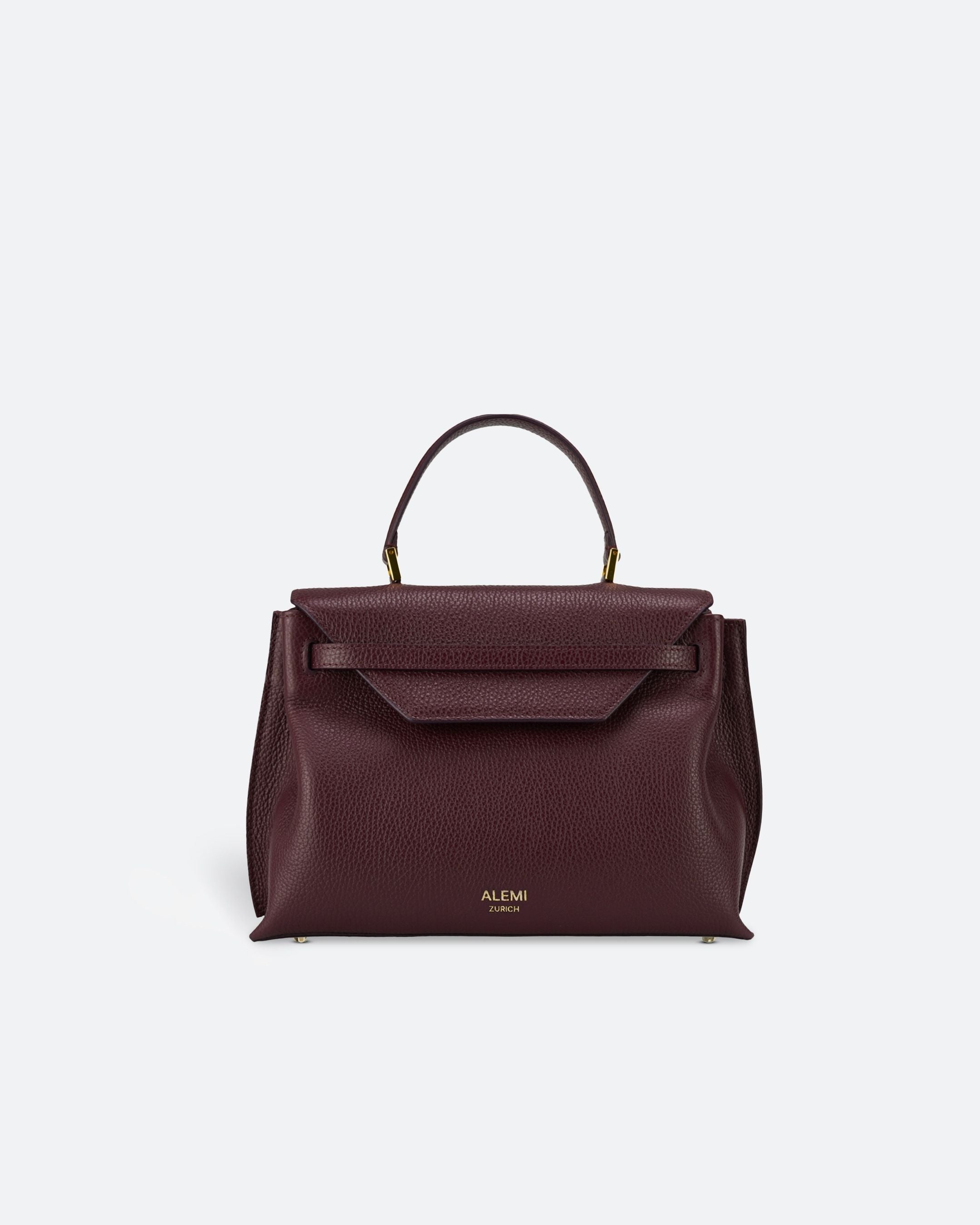 ALEMI Zurich | VIADUKT | Small Bag | Maroon Red | Soft Grain Leather | Bag front