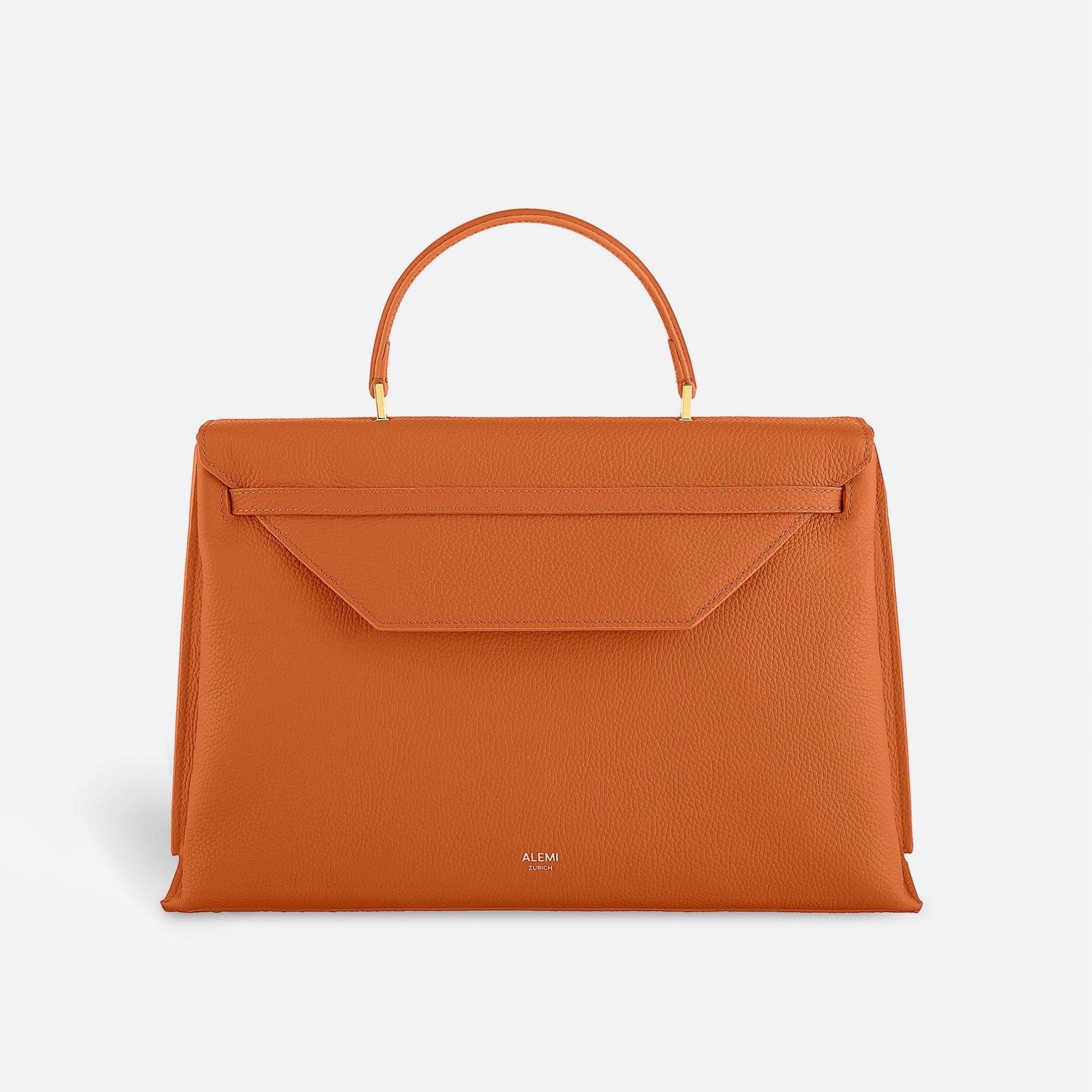 ALEMI Zurich | VIADUKT WORK | Laptop Bag | Burnt Orange | Soft Grain Leather | Bag front