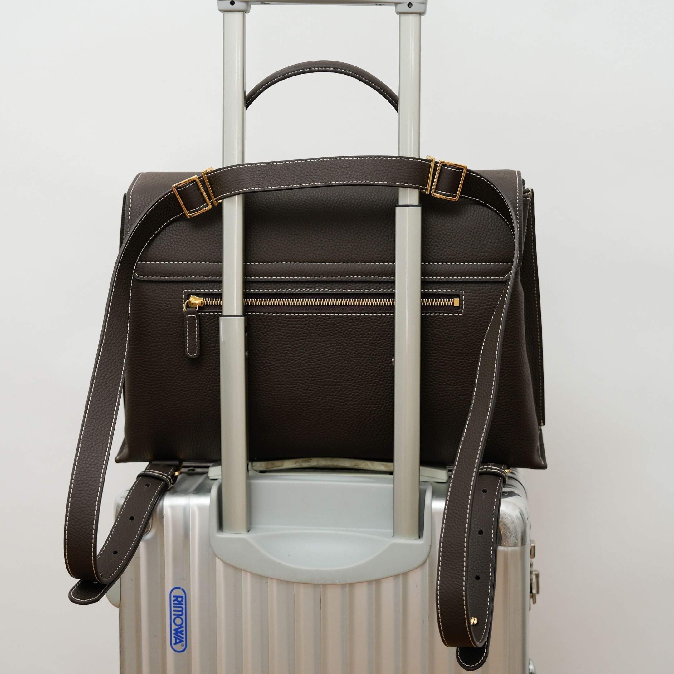 ALEMI Zurich | VIADUKT WORK | Laptop Bag | Dark Brown | Soft Grain Leather | Suitcase