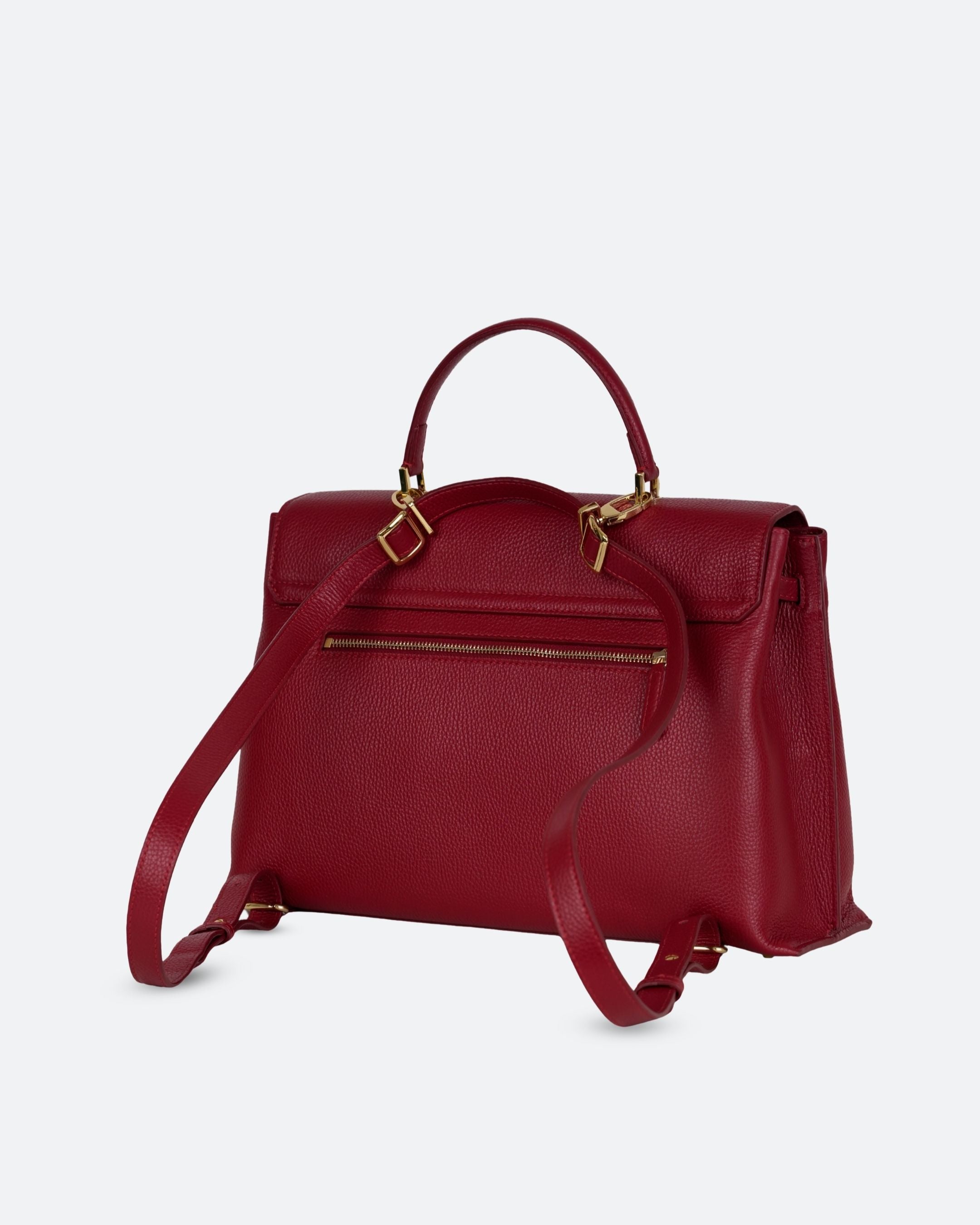 ALEMI Zurich | VIADUKT WORK | Laptop Bag | Red | Soft Grain Leather | Bag back