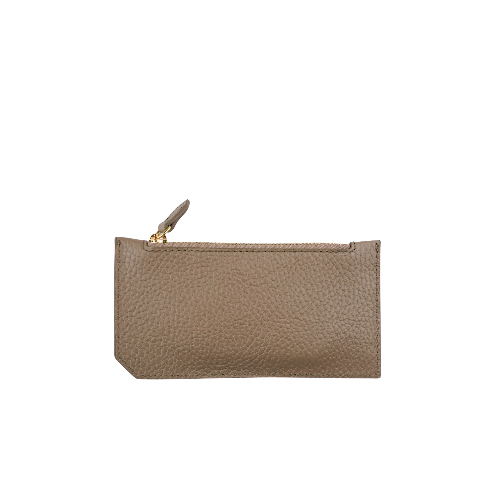 AMELI Zurich | Card holder | Greige | Soft Grain Leather | Back