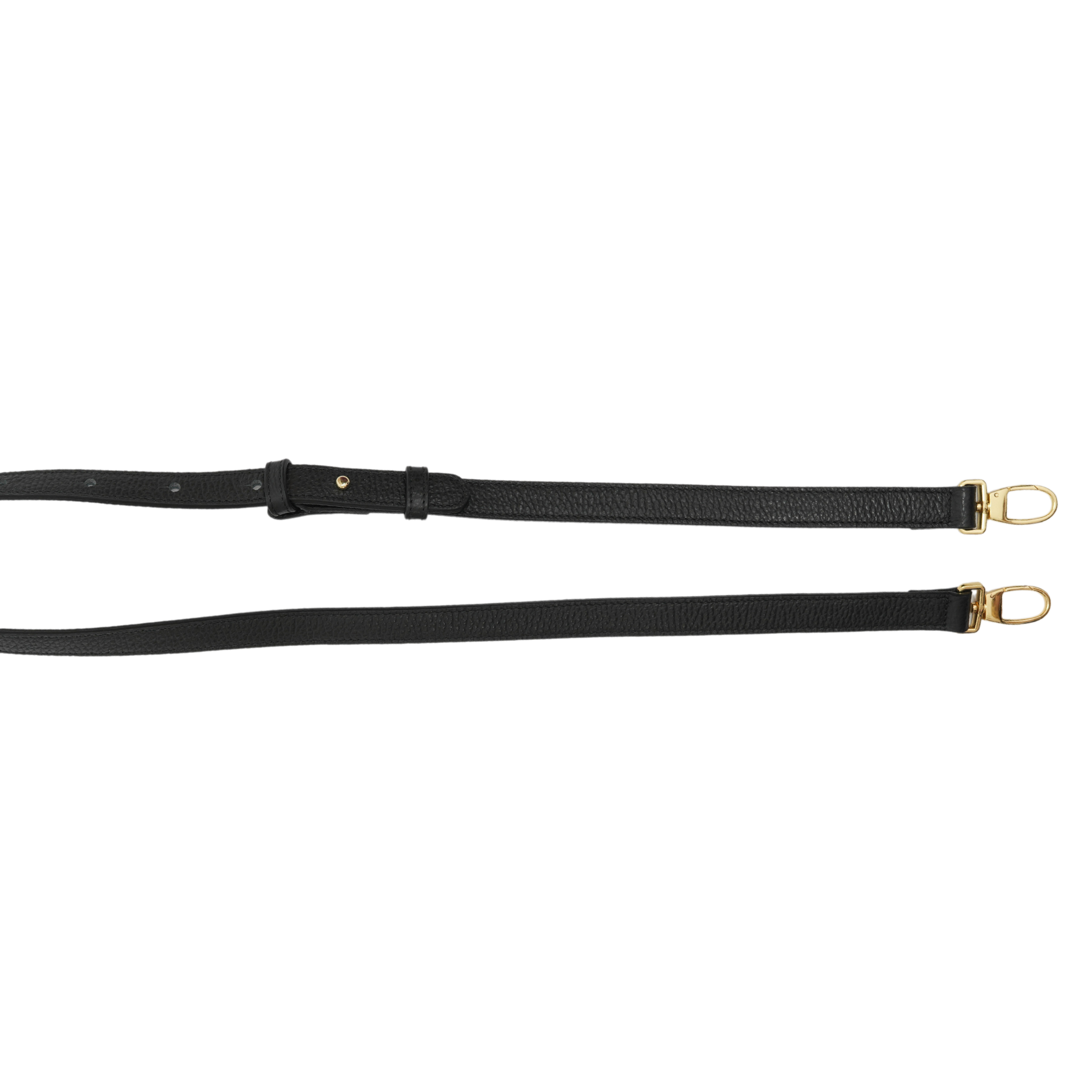 xAMELI Zurich | LEATHER STRAP LONG | Black | Soft Grain Leather | Metal pieces